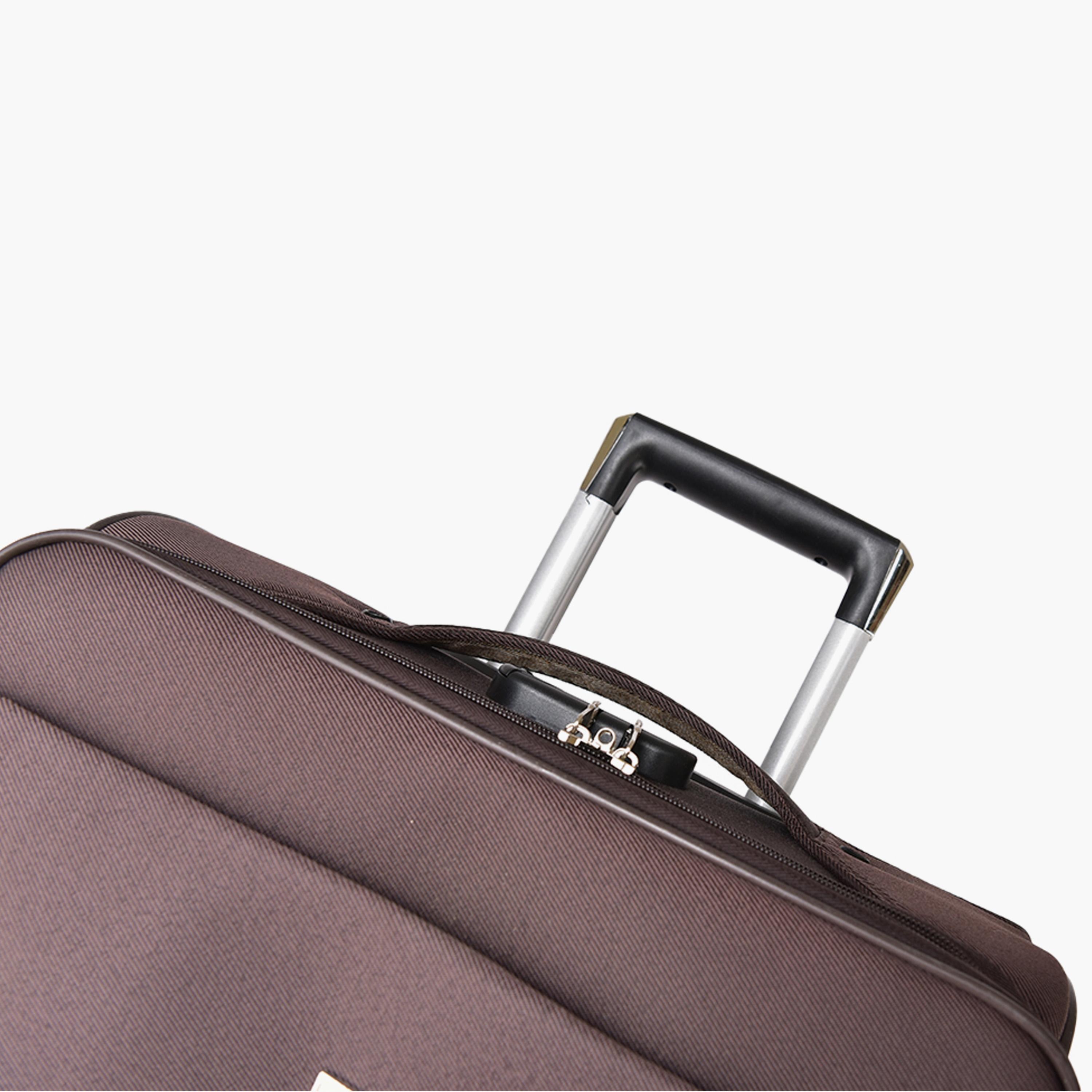 New Travel Set of 4 Polyester Soft Sided 2-Wheeler Inline Trolley Bag with Combination Lock-travel-luggagesandbags-luggage-image-12