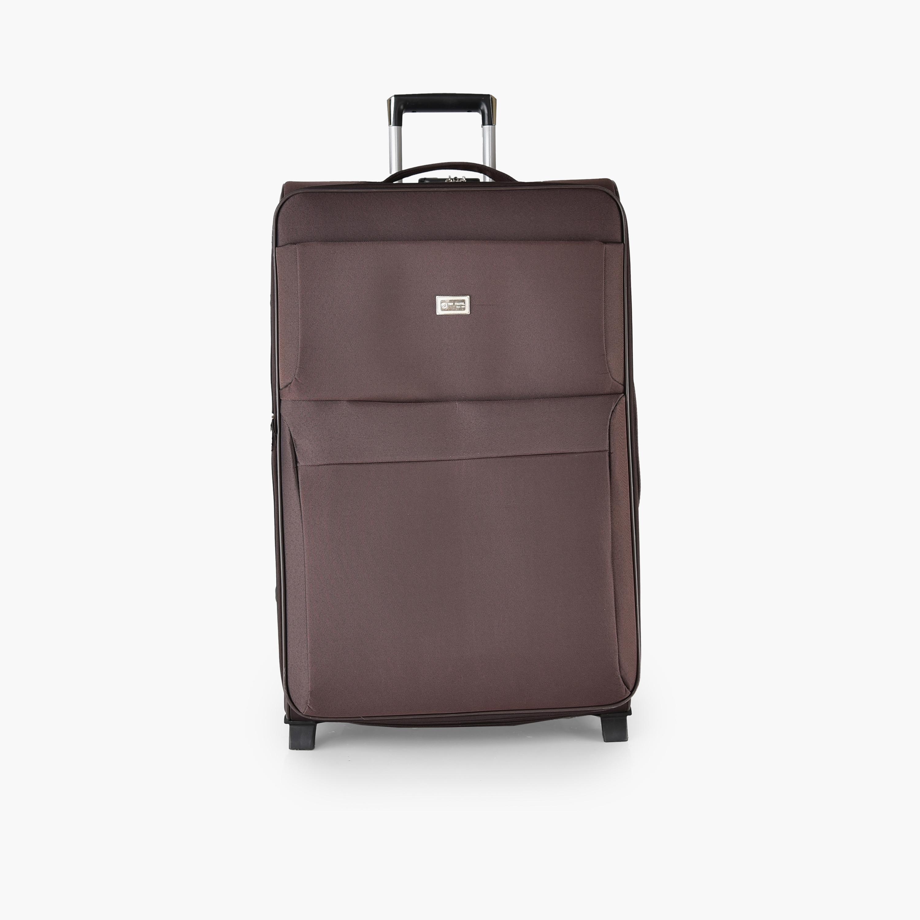 New Travel Set of 4 Polyester Soft Sided 2-Wheeler Inline Trolley Bag with Combination Lock-travel-luggagesandbags-luggage-image-5
