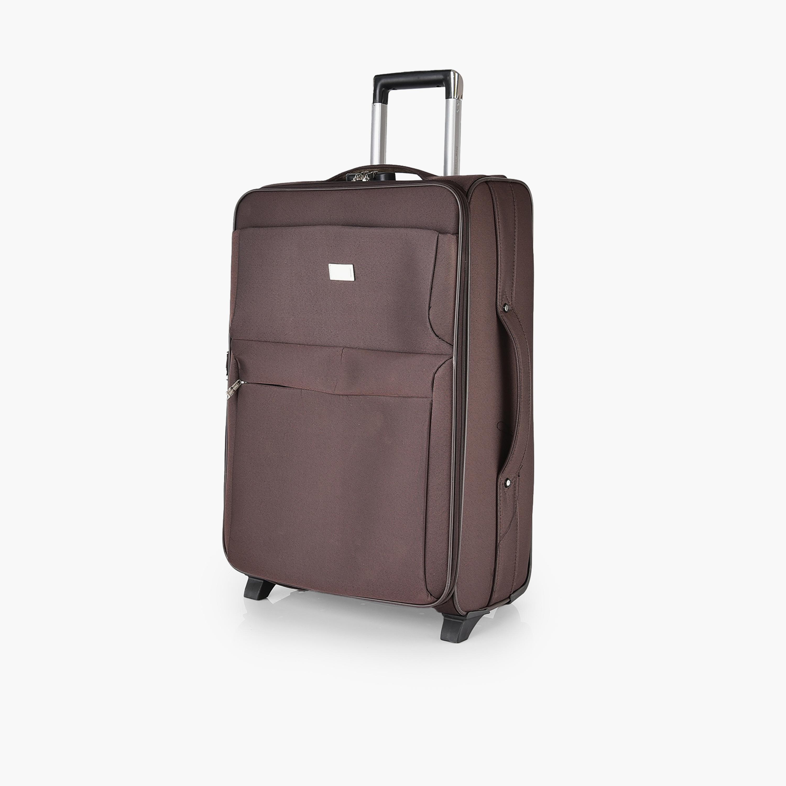 New Travel Set of 4 Polyester Soft Sided 2-Wheeler Inline Trolley Bag with Combination Lock-travel-luggagesandbags-luggage-image-7