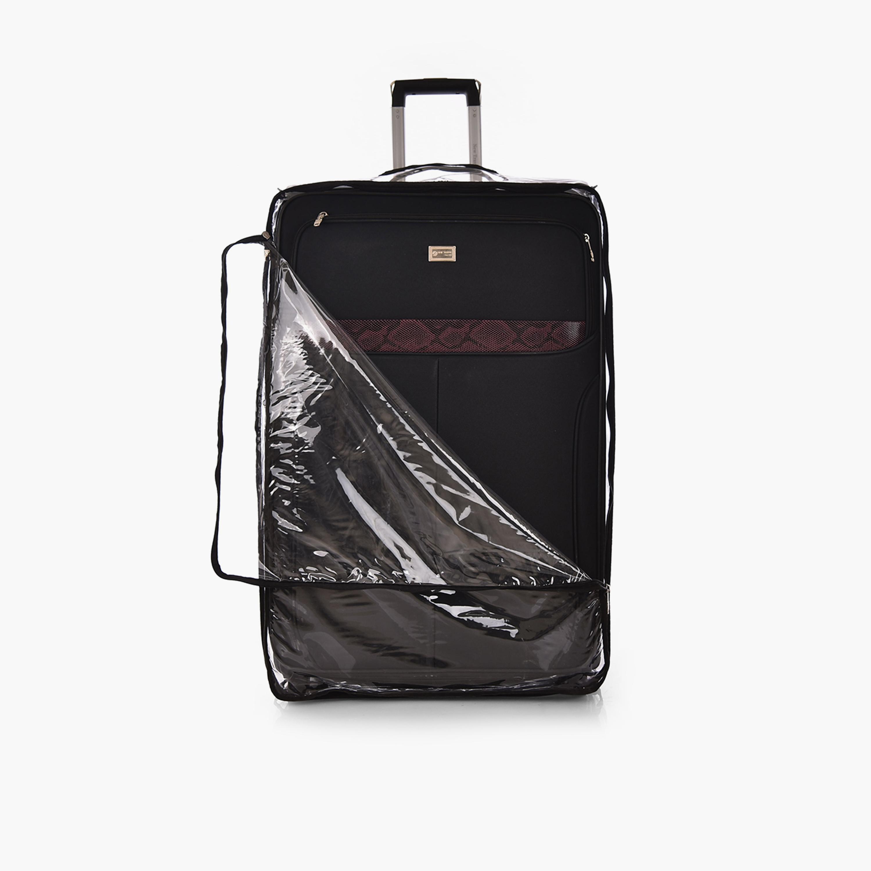 New Travel Set of 4 Polyester Soft Sided 2-Wheeler Inline Trolley Bag with Combination Lock-travel-luggagesandbags-luggage-image-4