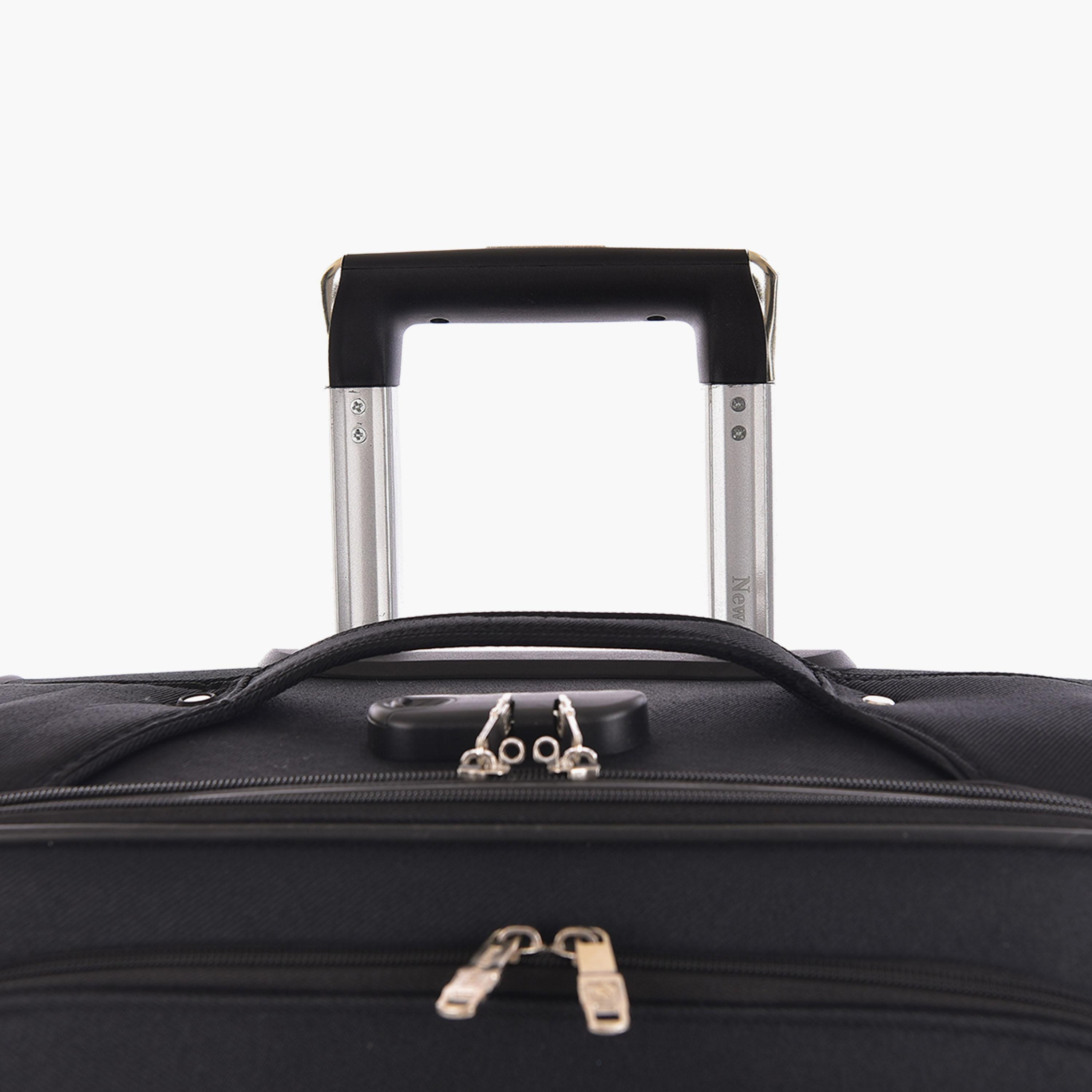 New Travel Set of 4 Polyester Soft Sided 2-Wheeler Inline Trolley Bag with Combination Lock-travel-luggagesandbags-luggage-image-7