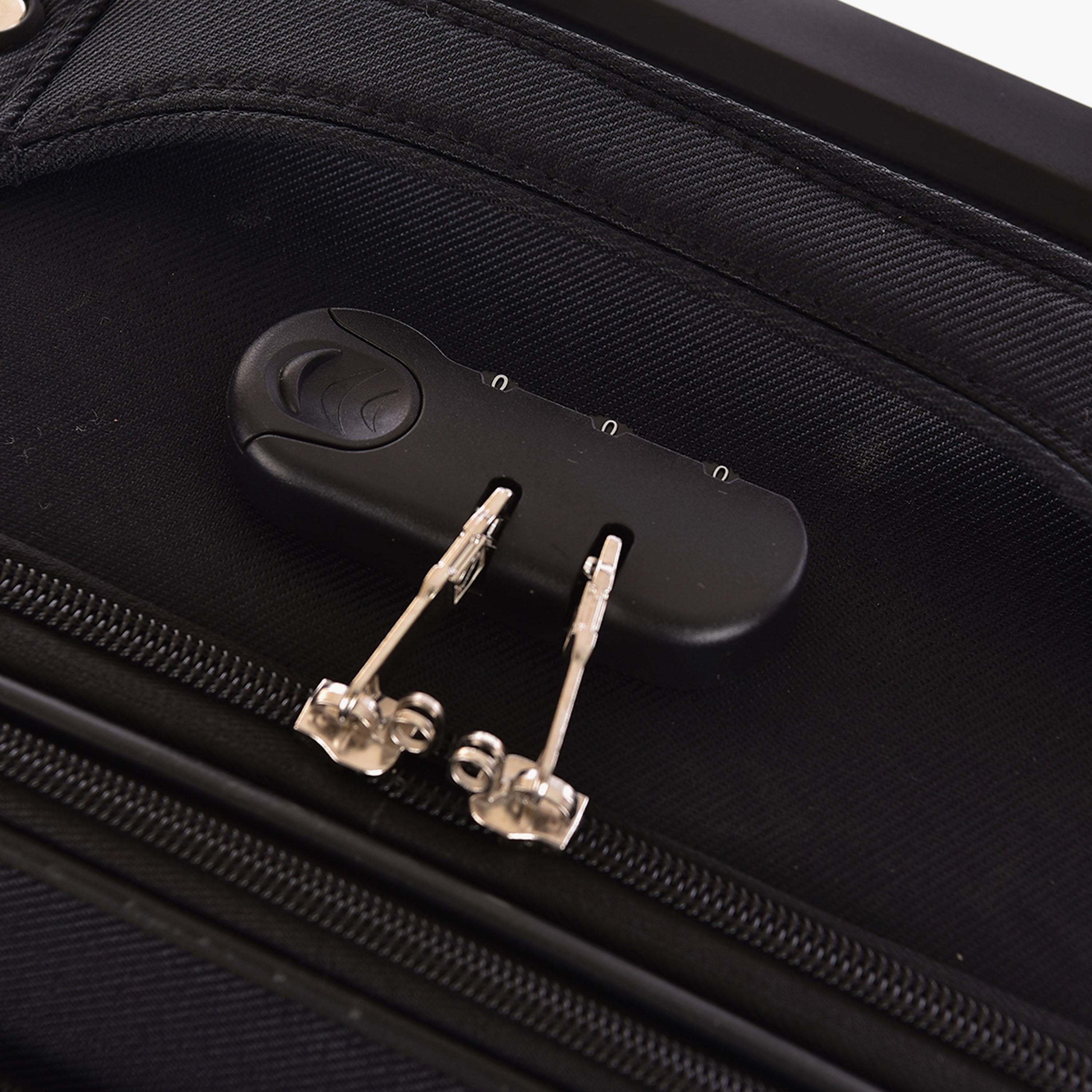 New Travel Set of 4 Polyester Soft Sided 2-Wheeler Inline Trolley Bag with Combination Lock-travel-luggagesandbags-luggage-image-8
