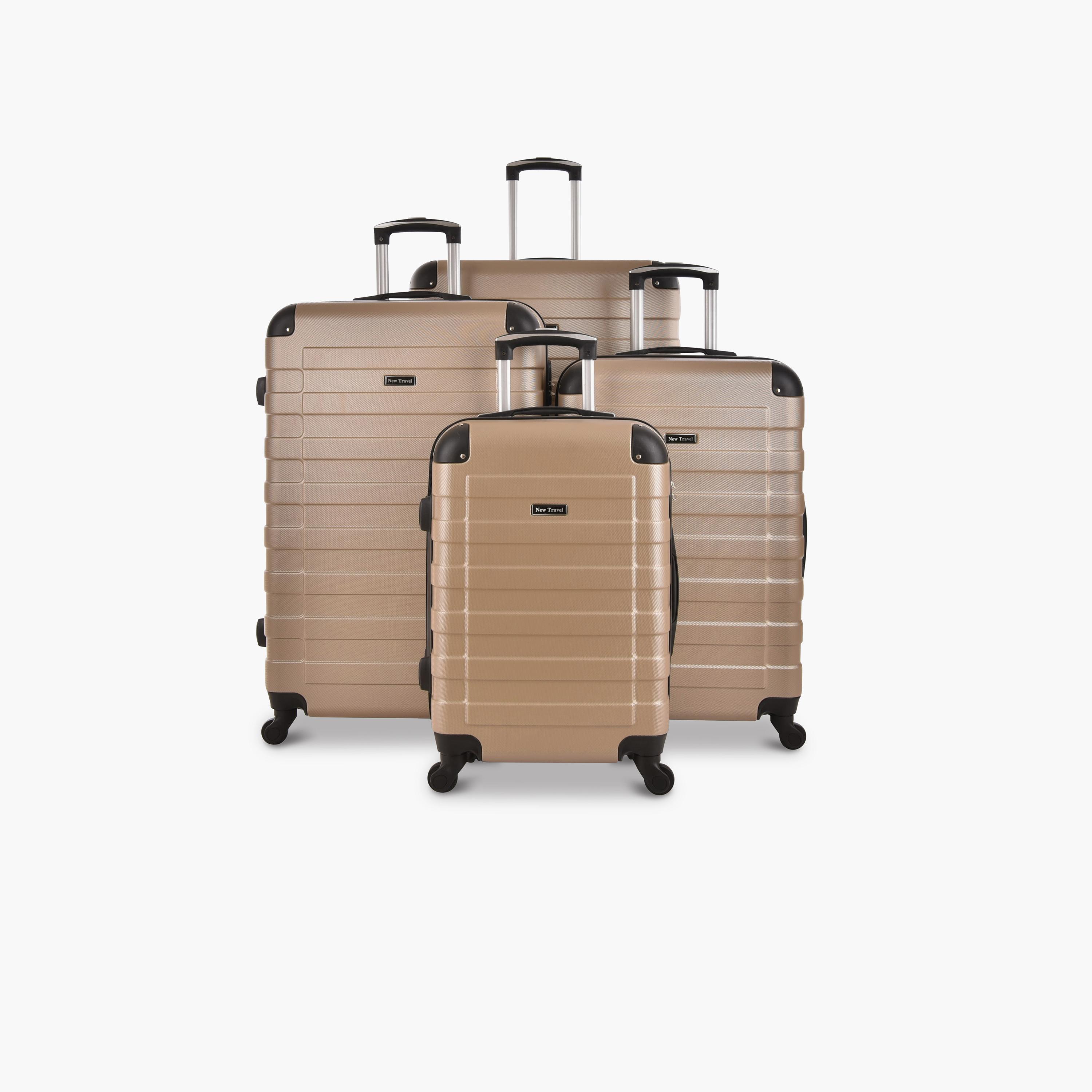 New Travel Set of 4 ABS Hard Sided 4-Wheeler Spinner Trolley Bag with Combination Lock-travel-luggagesandbags-luggage-image-1