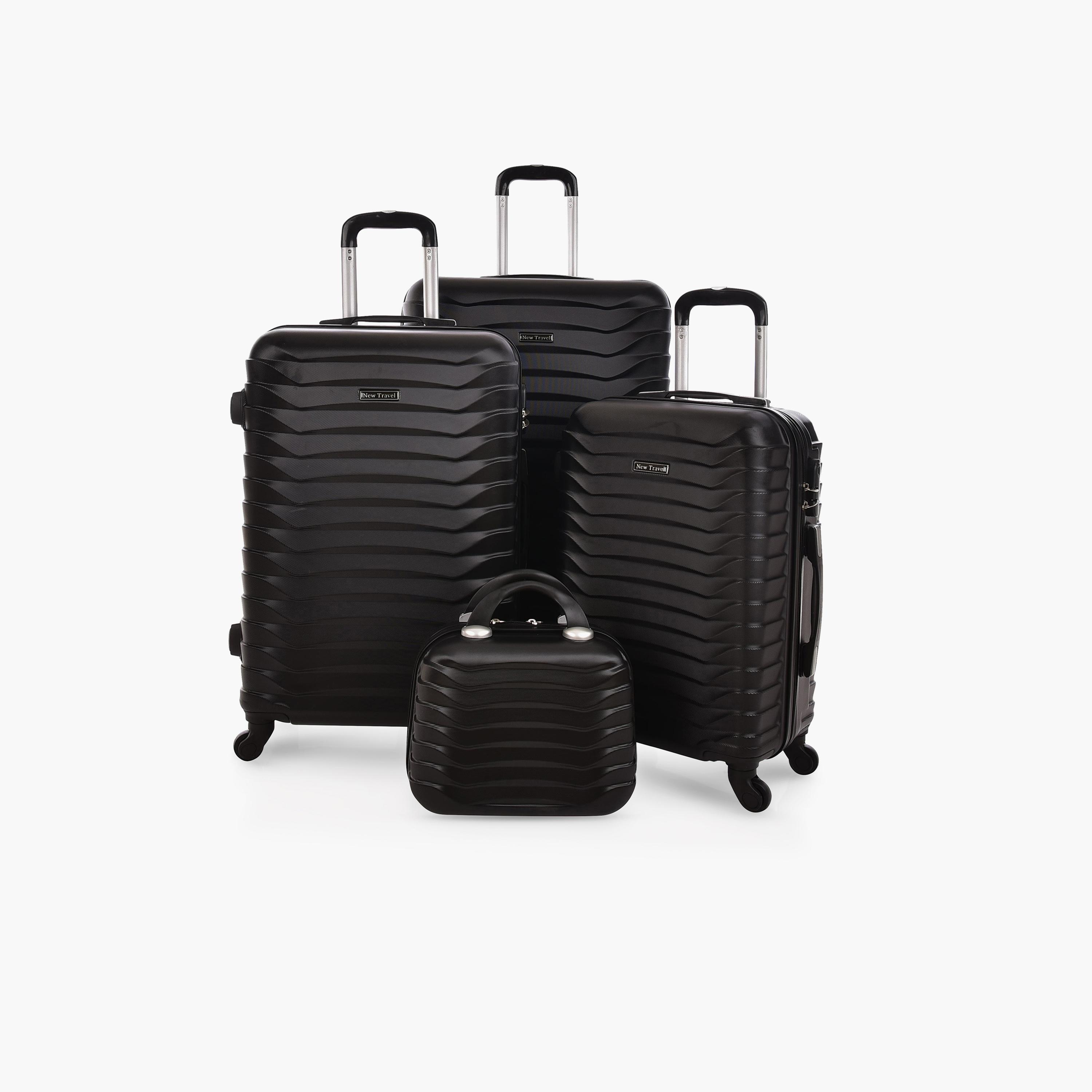 New Travel Set of 4 ABS Hard Sided 4-Wheeler Spinner Trolley Bag with Combination Lock-travel-luggagesandbags-luggage-image-4