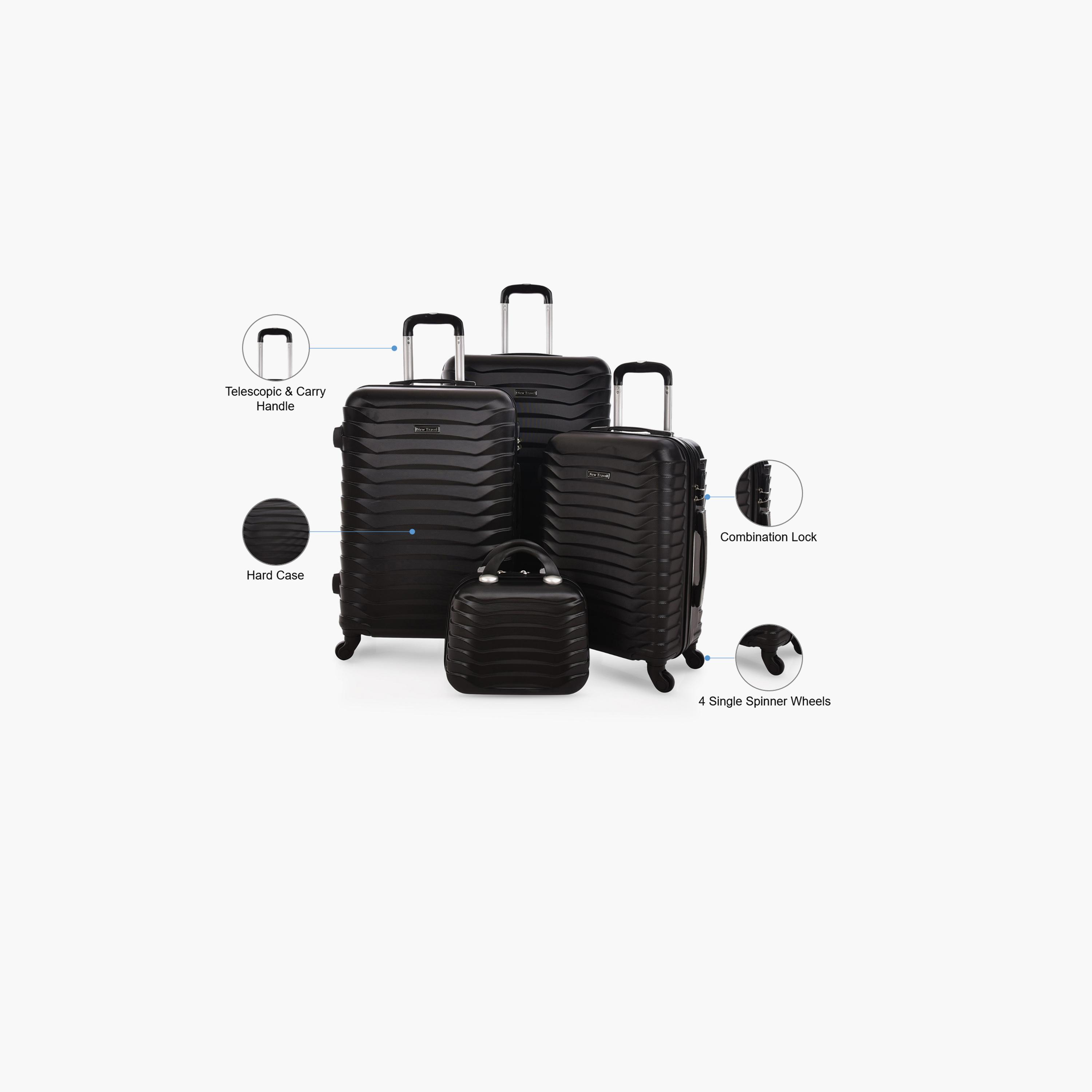 New Travel Set of 4 ABS Hard Sided 4-Wheeler Spinner Trolley Bag with Combination Lock-travel-luggagesandbags-luggage-image-5