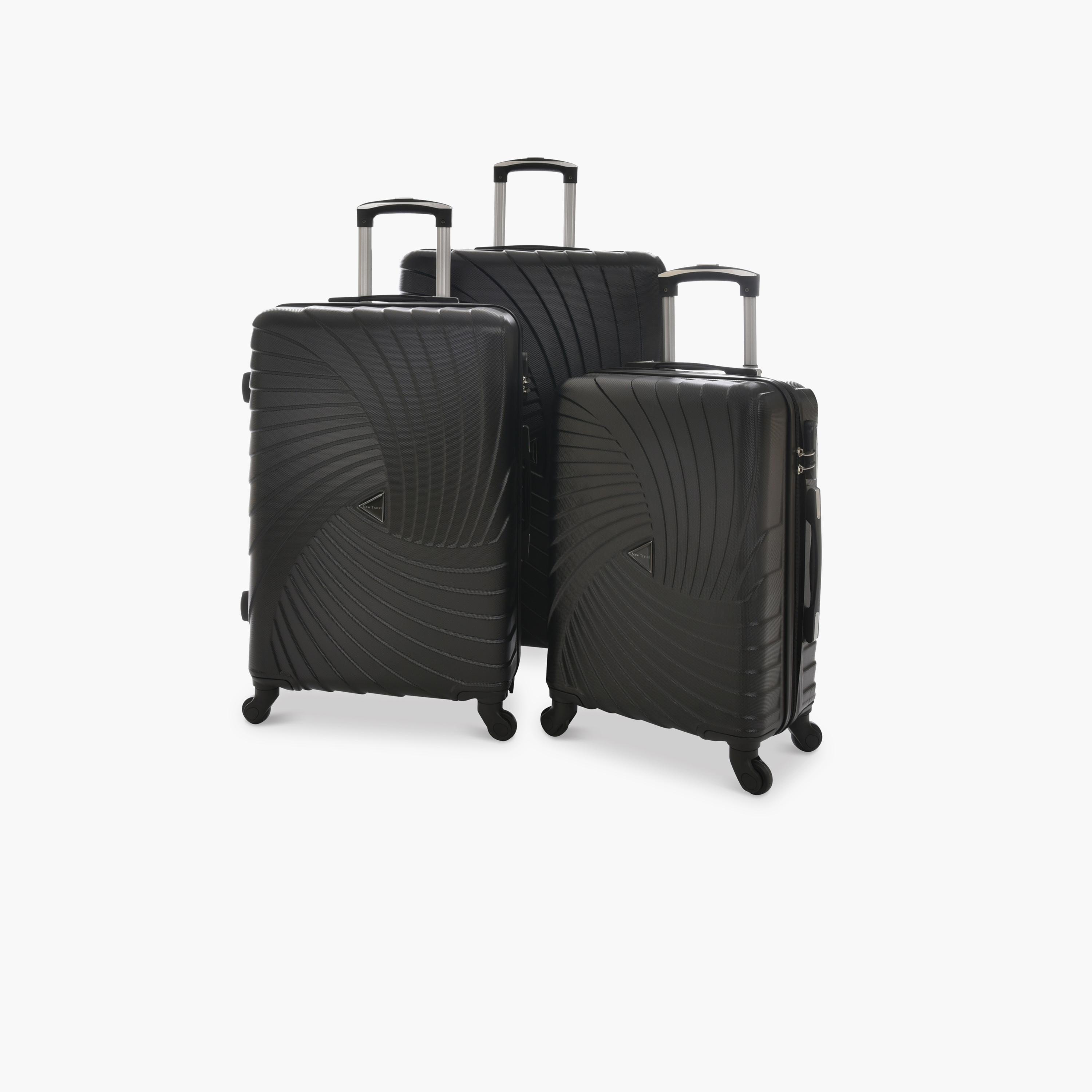 طقم 3 شنط سفر بأربع عجلات دوارة وجوانب صلبة من مادة ABS مزودة بقفل مركب-travel-luggagesandbags-luggage-image-1