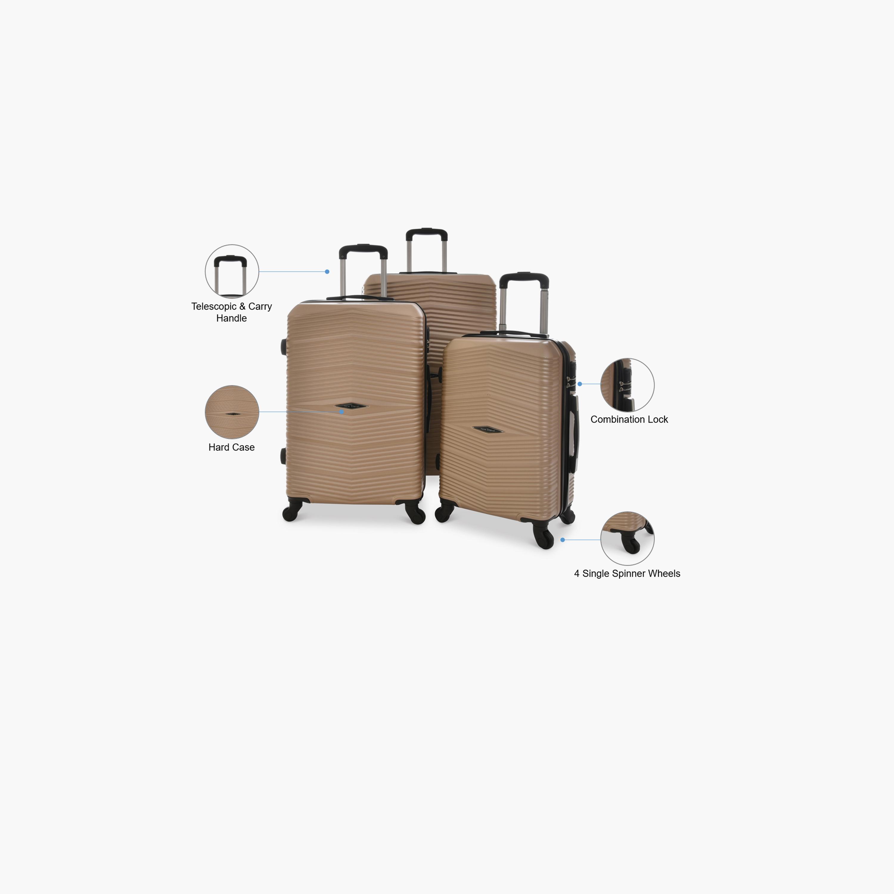 New Travel Set of 3 ABS Hard Sided 4-Wheeler Spinner Trolley Bag with Combination Lock-travel-luggagesandbags-luggage-image-2