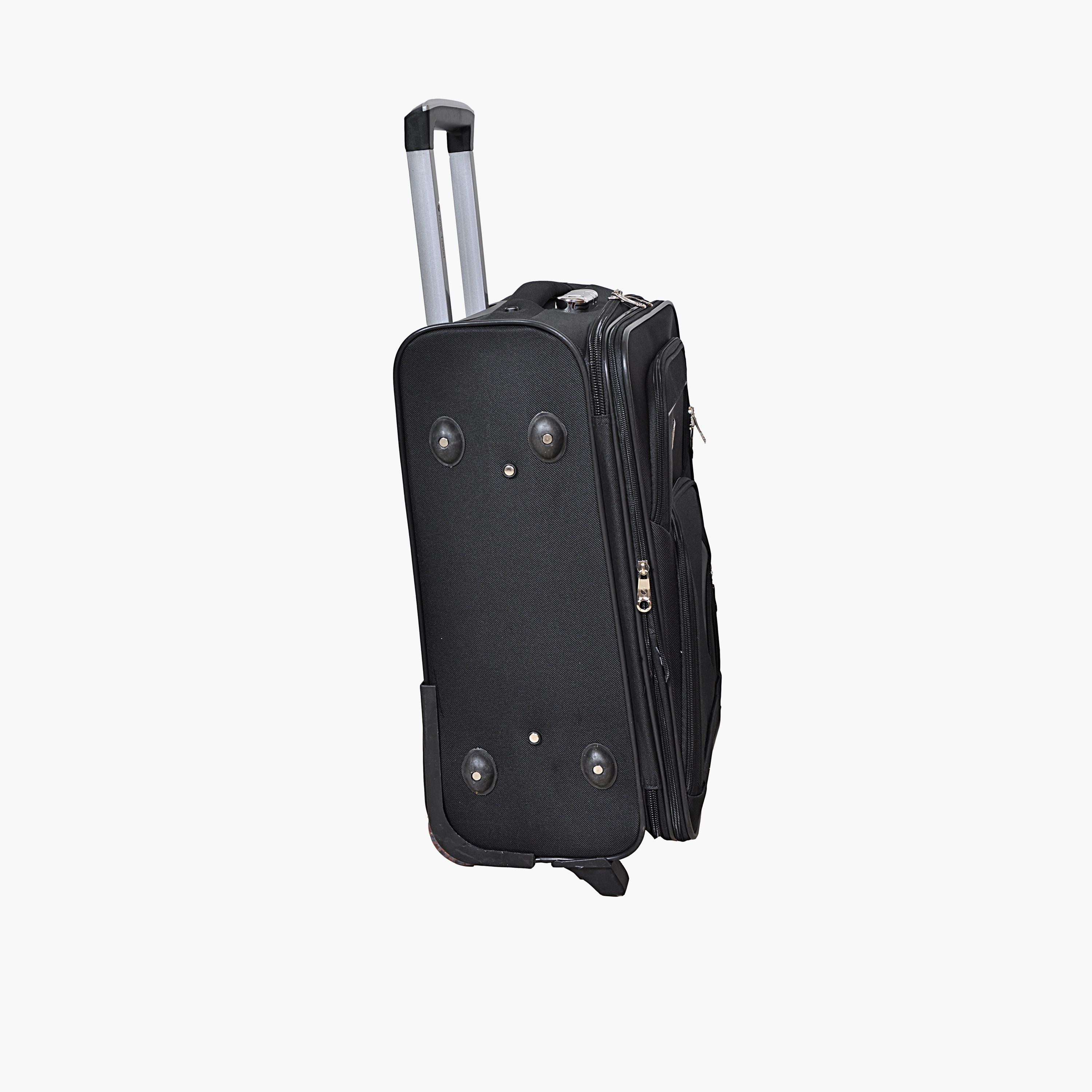 New Travel 55 CM Small Cabin Polyester Blend Soft Sided 2-Wheeler Inline Trolley Bag with Combination Lock-travel-luggagesandbags-luggage-image-5