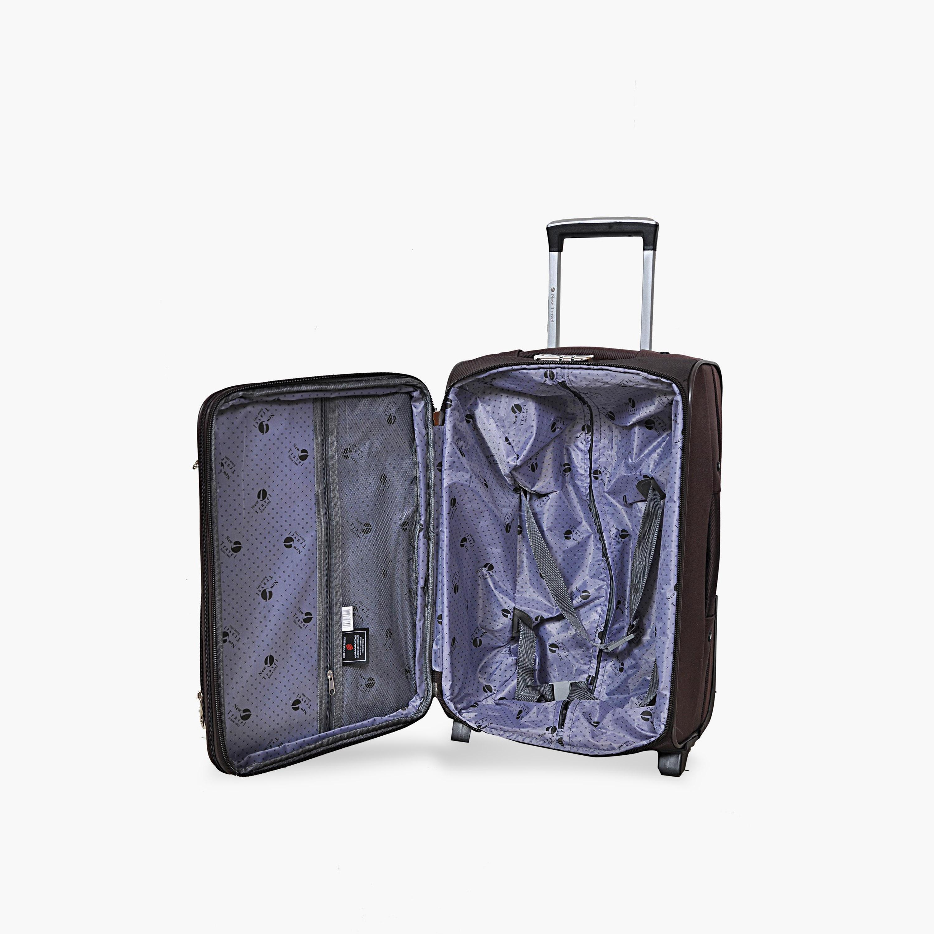 New Travel 55 CM Small Cabin Polyester Blend Soft Sided 2-Wheeler Inline Trolley Bag with Combination Lock-travel-luggagesandbags-luggage-image-4