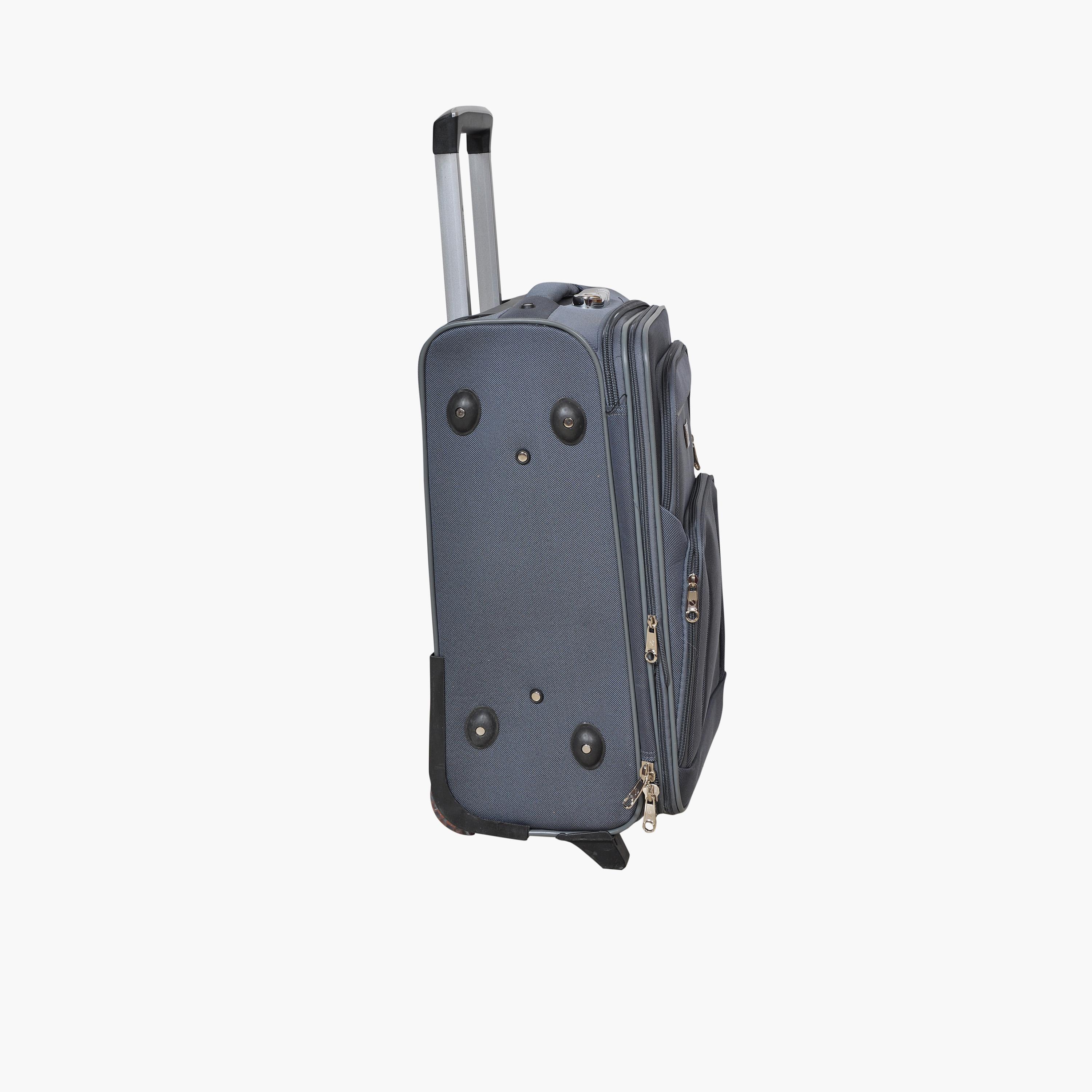 New Travel 55 CM Small Cabin Polyester Blend Soft Sided 2-Wheeler Inline Trolley Bag with Combination Lock-travel-luggagesandbags-luggage-image-5