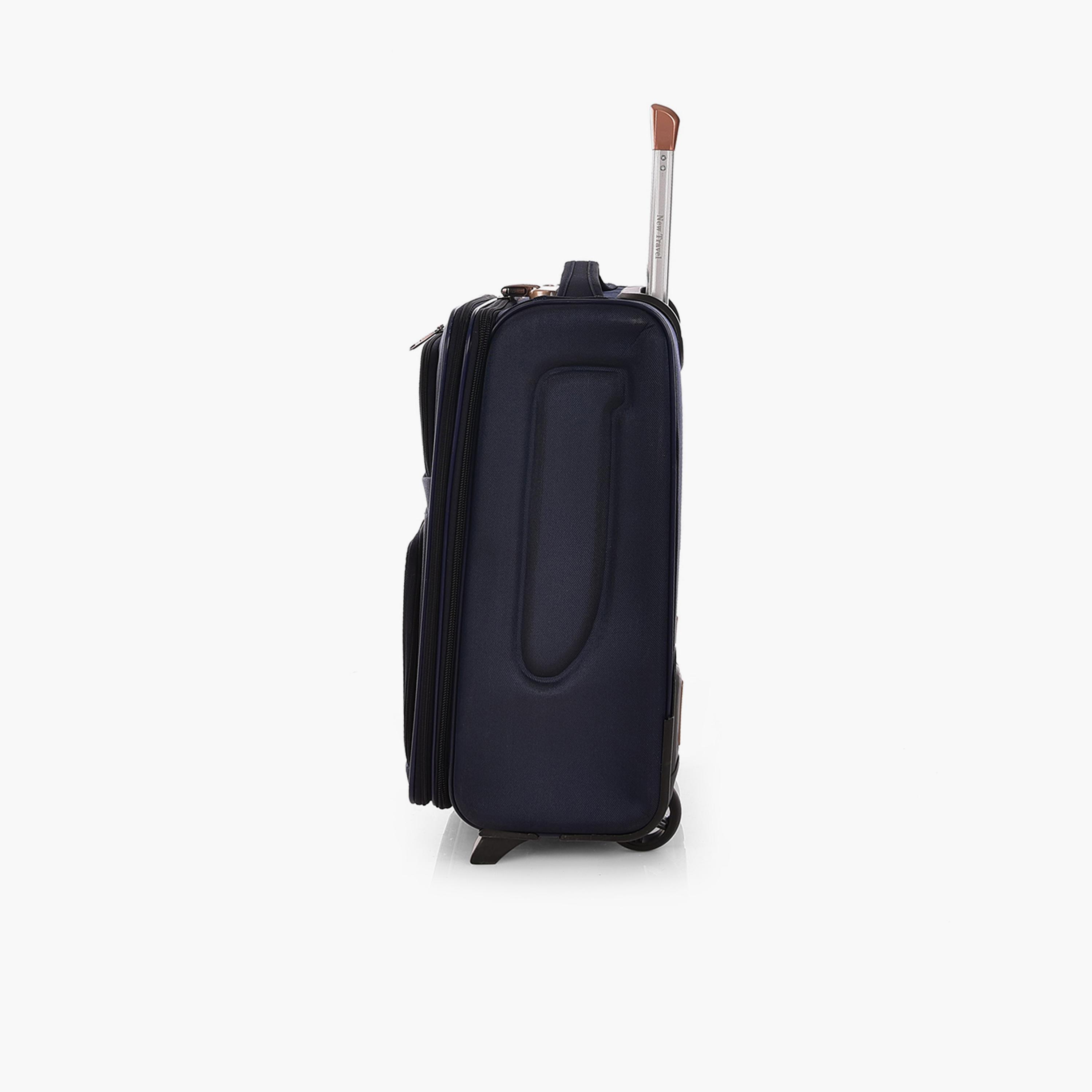 New Travel 55 CM Small Cabin Polyester Blend Soft Sided 2-Wheeler Inline Trolley Bag with Combination Lock-travel-luggagesandbags-luggage-image-5