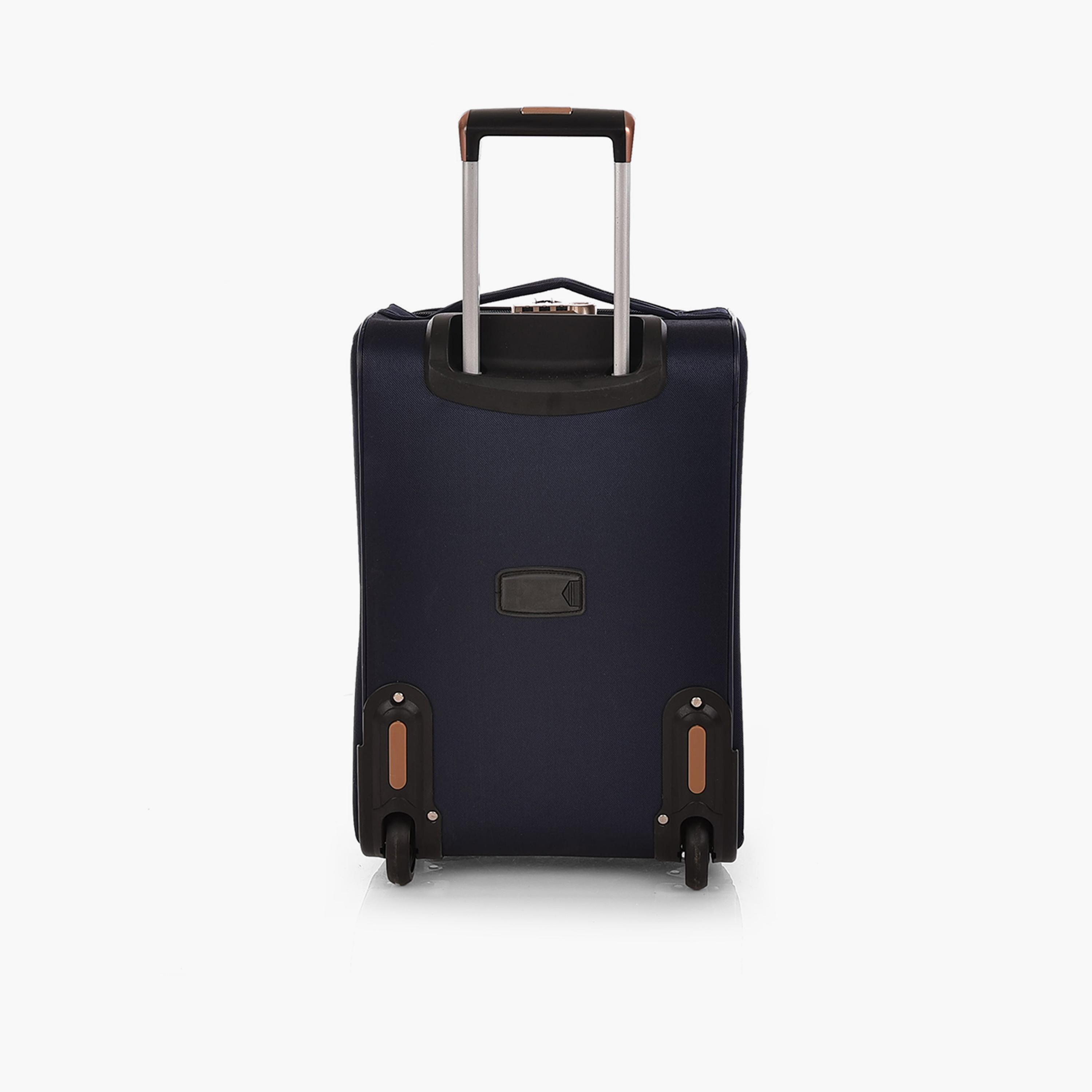 New Travel 55 CM Small Cabin Polyester Blend Soft Sided 2-Wheeler Inline Trolley Bag with Combination Lock-travel-luggagesandbags-luggage-image-6
