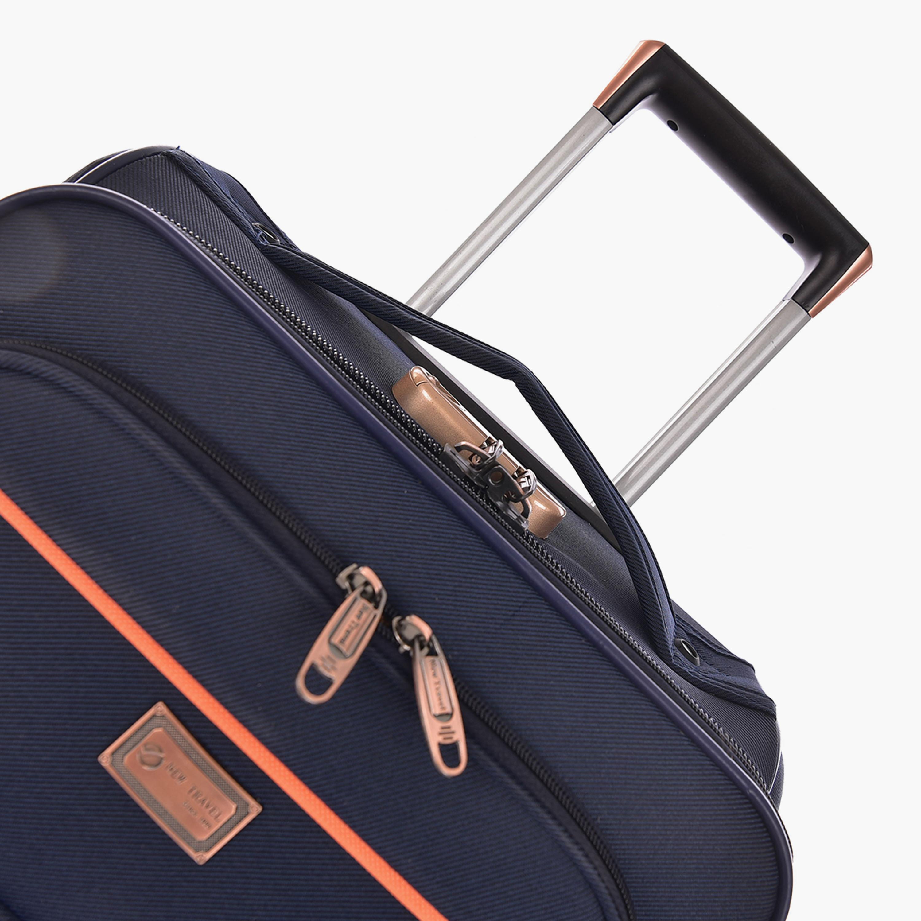 New Travel 55 CM Small Cabin Polyester Blend Soft Sided 2-Wheeler Inline Trolley Bag with Combination Lock-travel-luggagesandbags-luggage-image-9