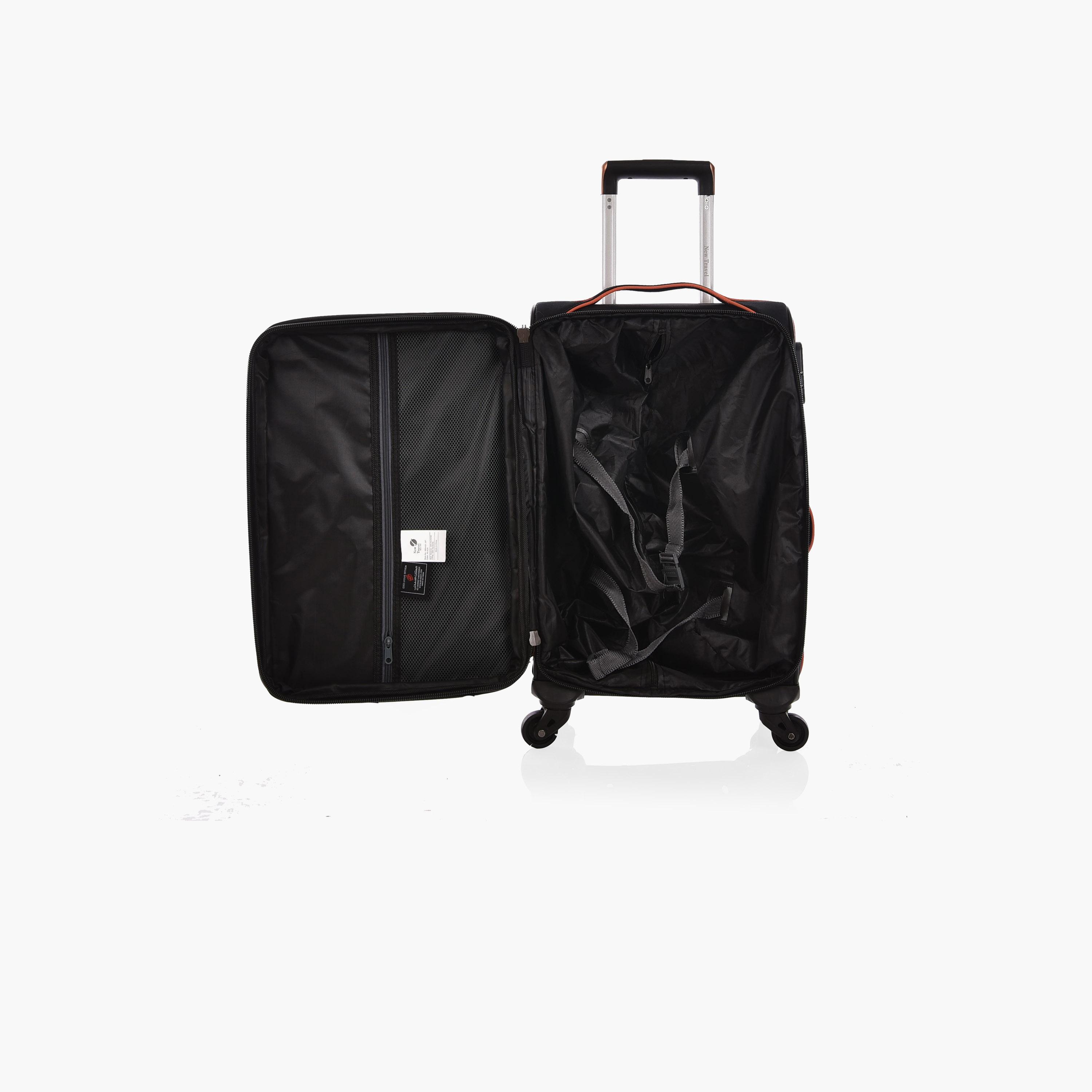 New Travel 55 CM Small Cabin Polyester Blend Soft Sided 4-Wheeler Spinner Trolley Bag with Combination Lock-travel-luggagesandbags-luggage-image-7