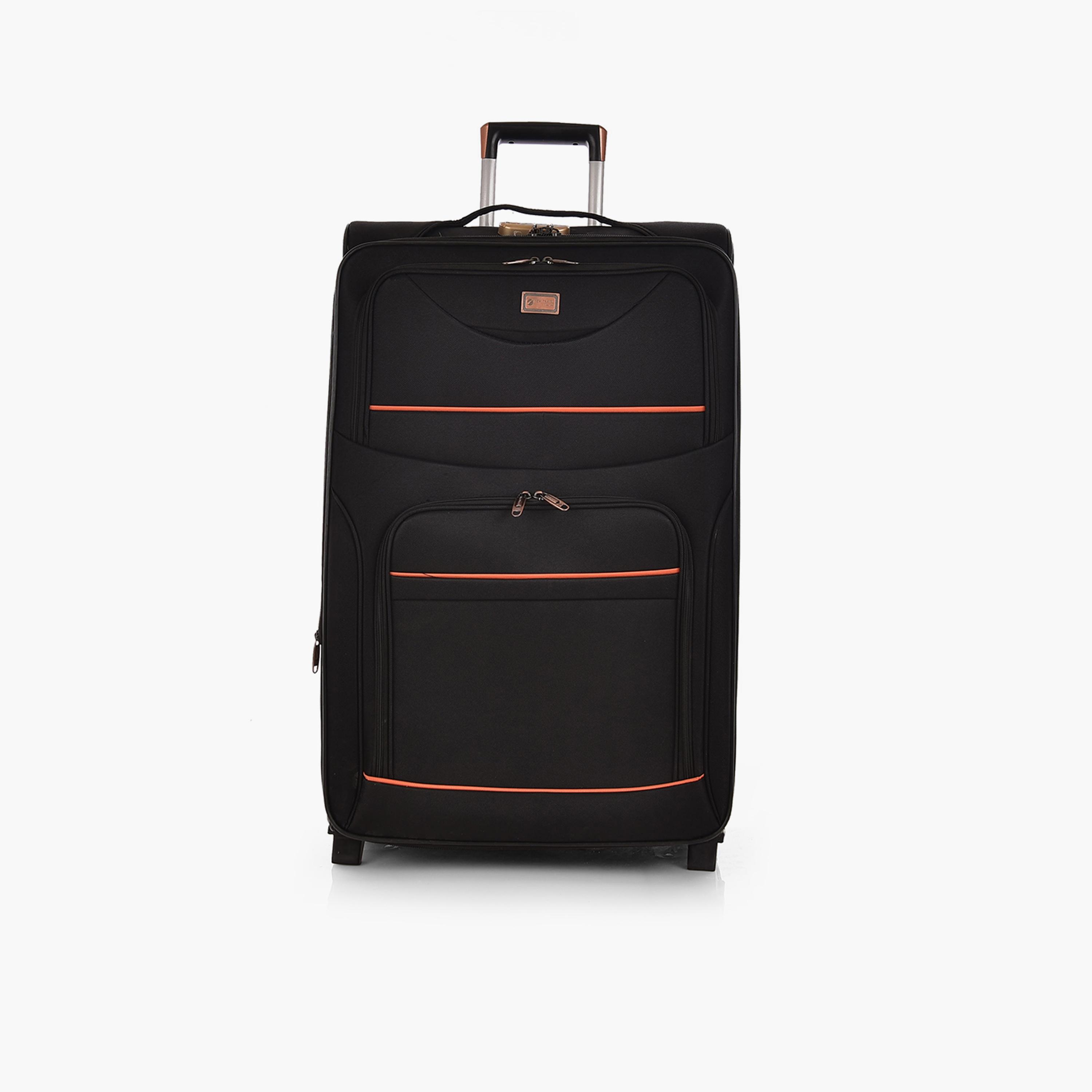 New Travel 74 CM Large Check-in Polyester Soft Sided 2-Wheeler Inline Trolley Bag with Combination Lock-travel-luggagesandbags-luggage-image-1