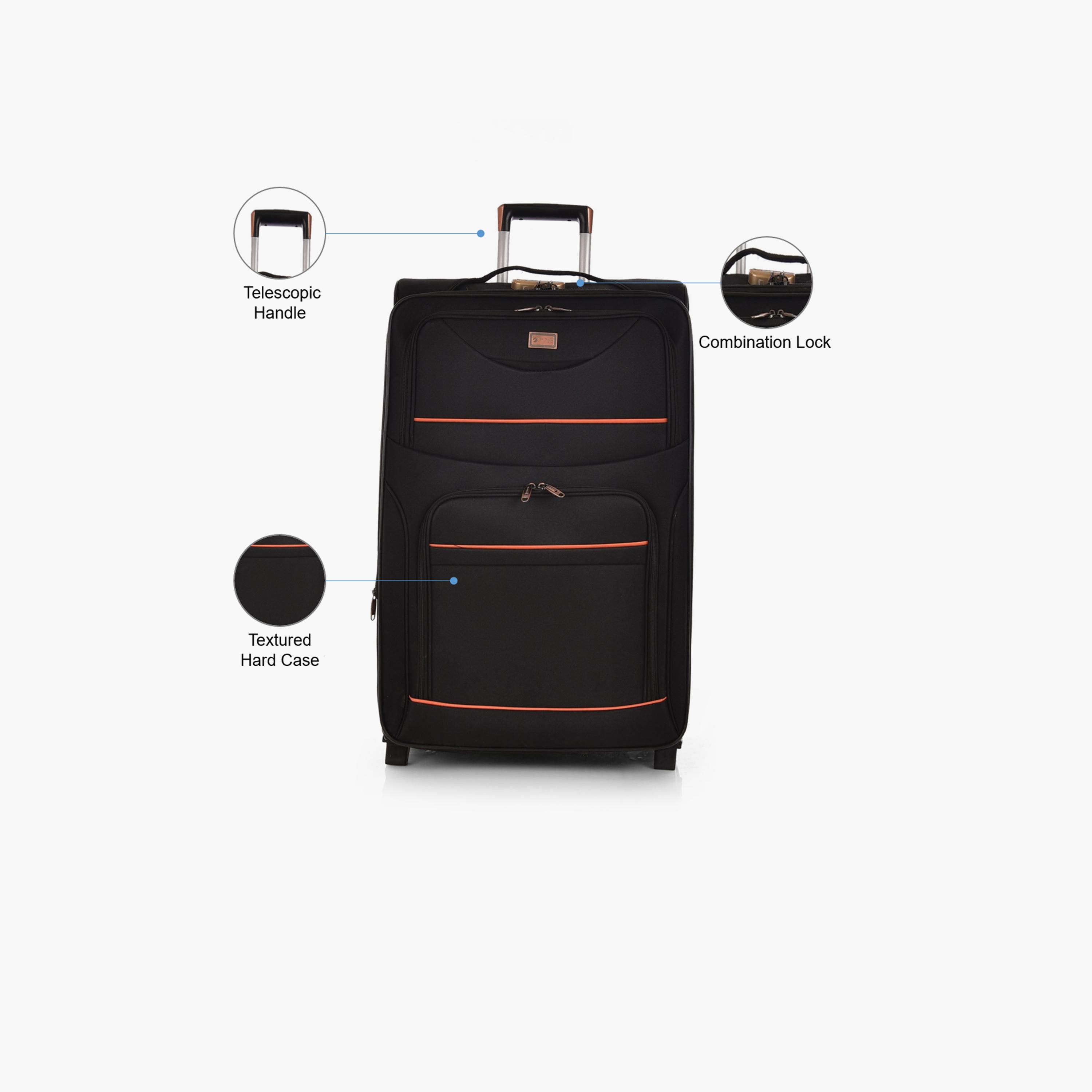 New Travel 74 CM Large Check-in Polyester Soft Sided 2-Wheeler Inline Trolley Bag with Combination Lock-travel-luggagesandbags-luggage-image-3