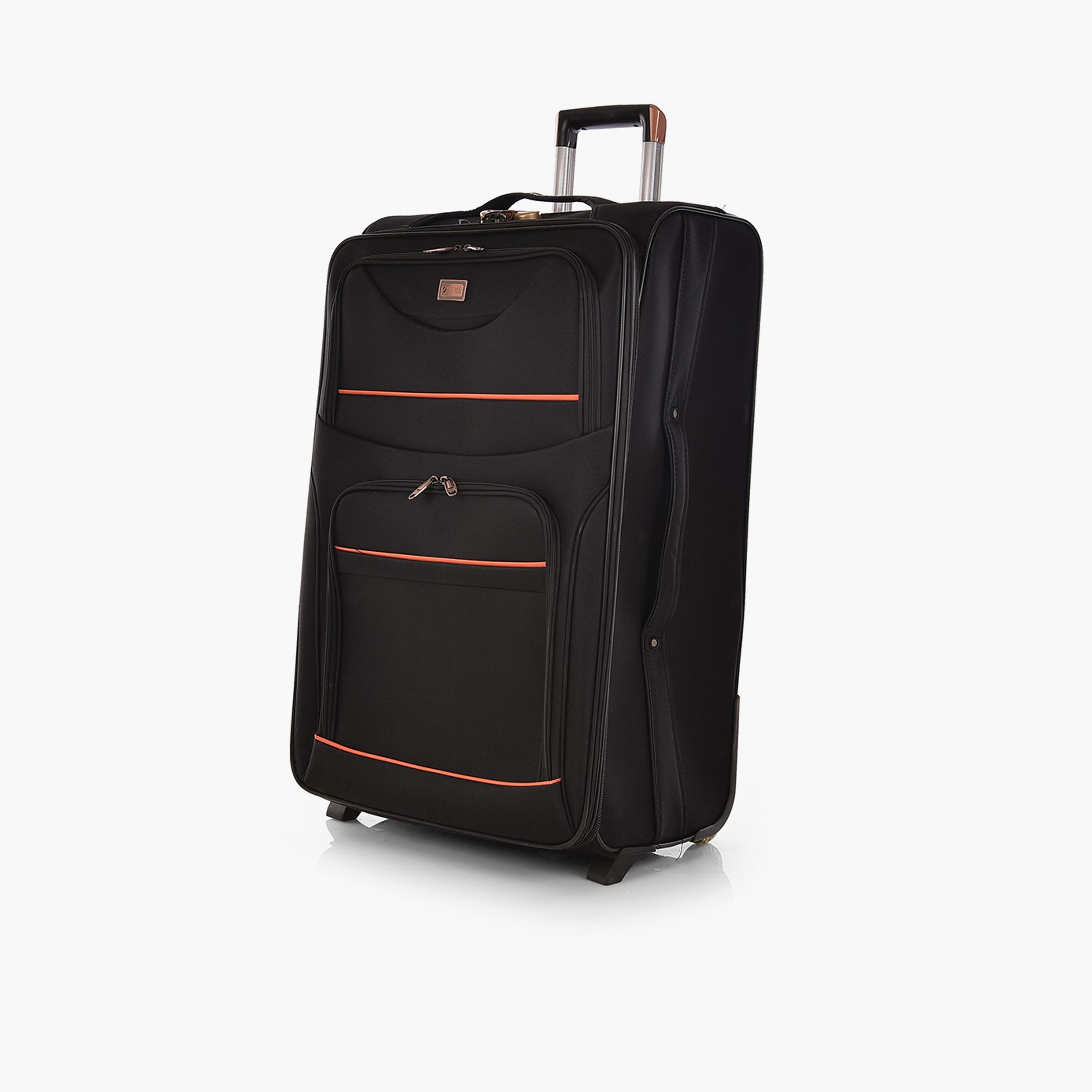 New Travel 74 CM Large Check-in Polyester Soft Sided 2-Wheeler Inline Trolley Bag with Combination Lock-travel-luggagesandbags-luggage-image-5