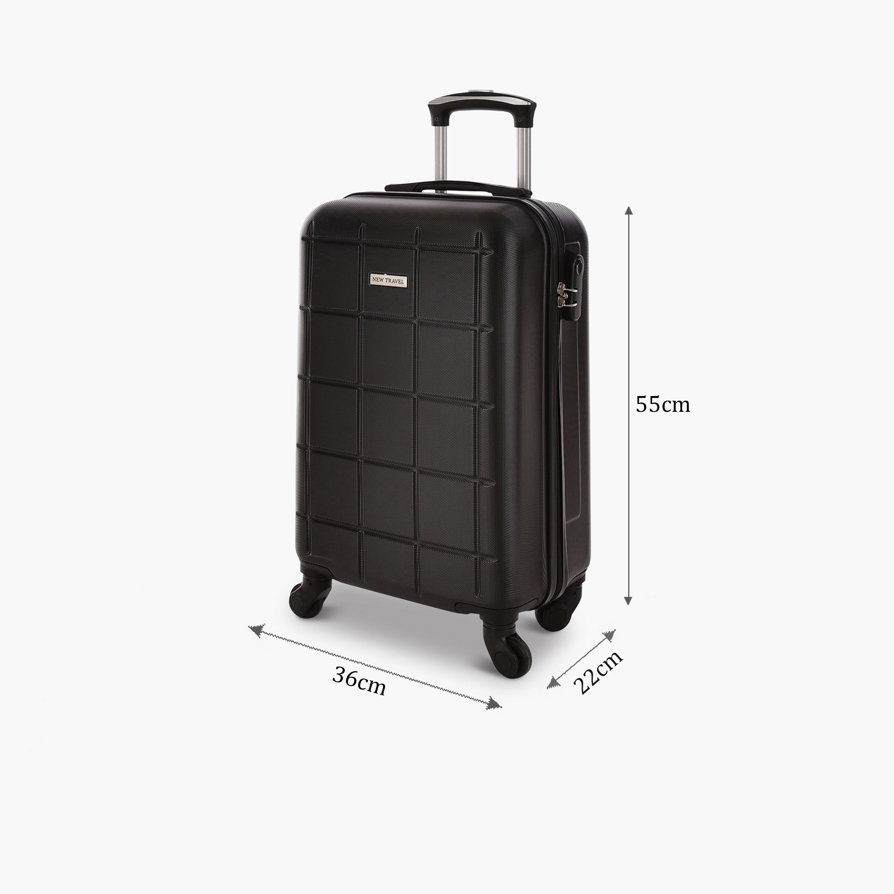 New Travel 55 CM Small Cabin ABS Hard Sided 4-Wheeler Spinner Trolley Bag with Combination Lock-travel-luggagesandbags-luggage-image-2
