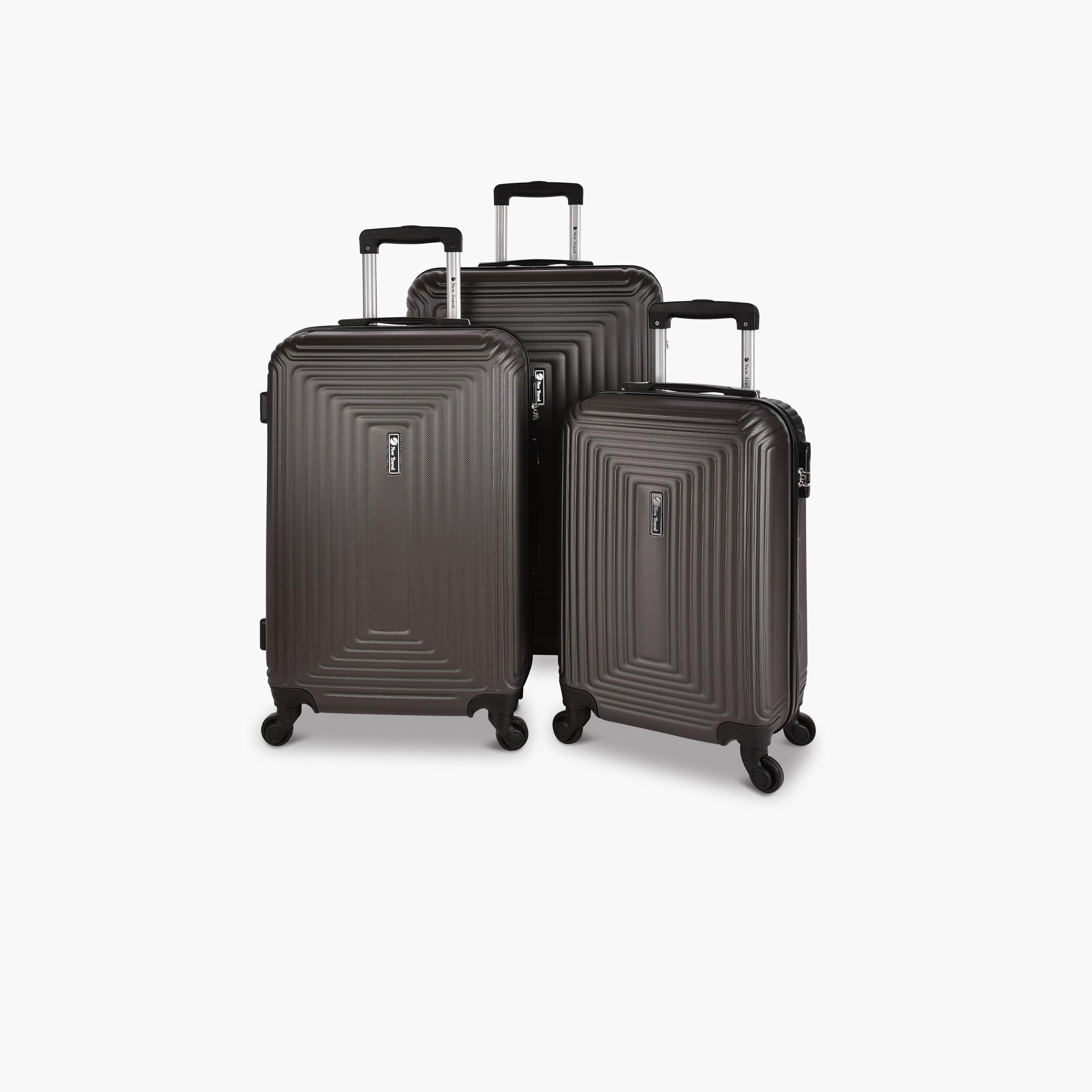 طقم 3 شنط سفر بأربع عجلات دوارة وجوانب صلبة من مادة ABS مزودة بقفل مركب-travel-luggagesandbags-luggage-image-1