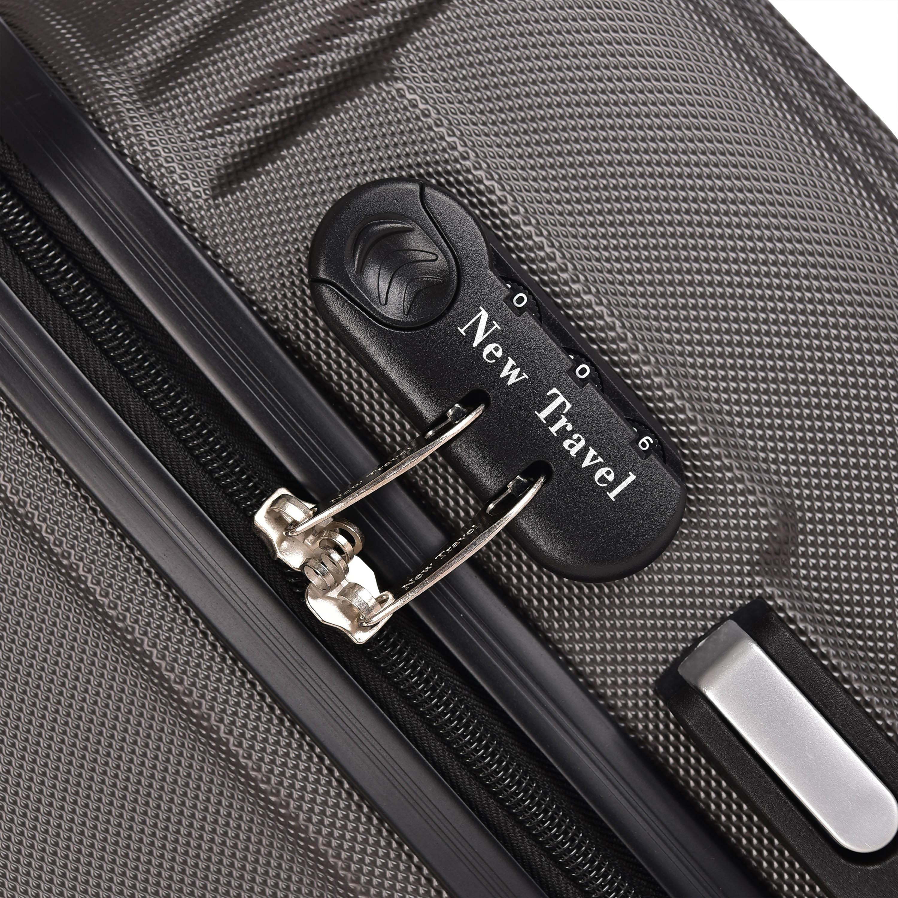 طقم 3 شنط سفر بأربع عجلات دوارة وجوانب صلبة من مادة ABS مزودة بقفل مركب-travel-luggagesandbags-luggage-image-8