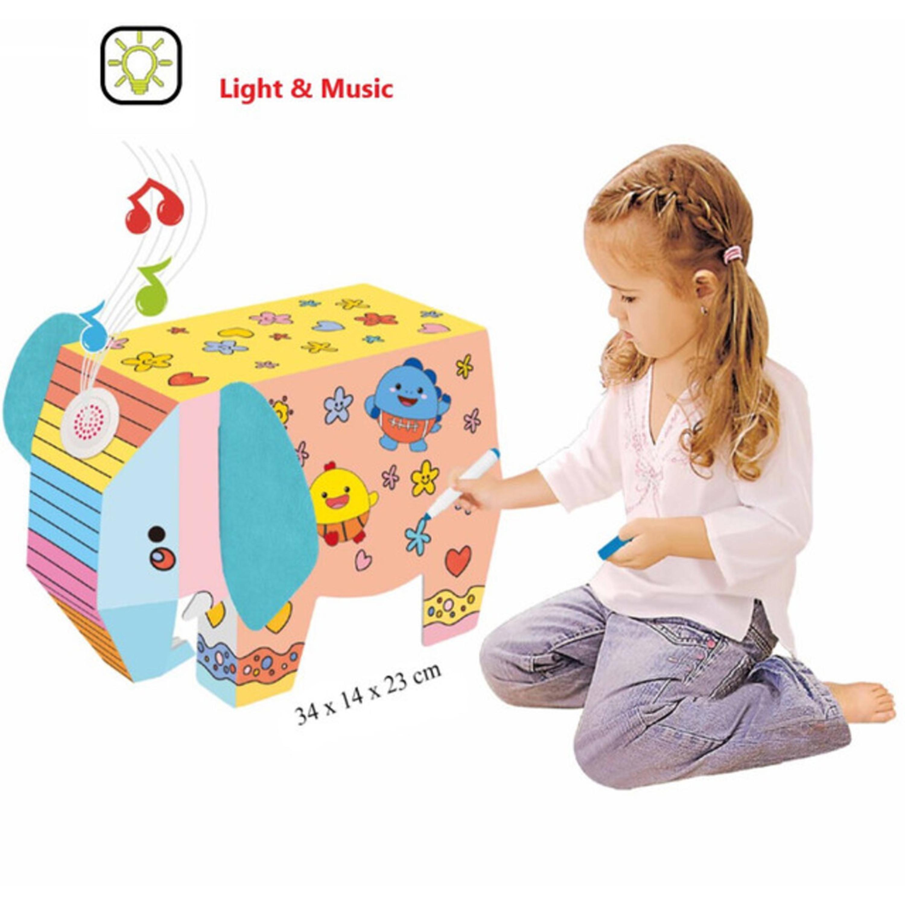 Eazy Kids DIY Doodle Colouring Elephant
