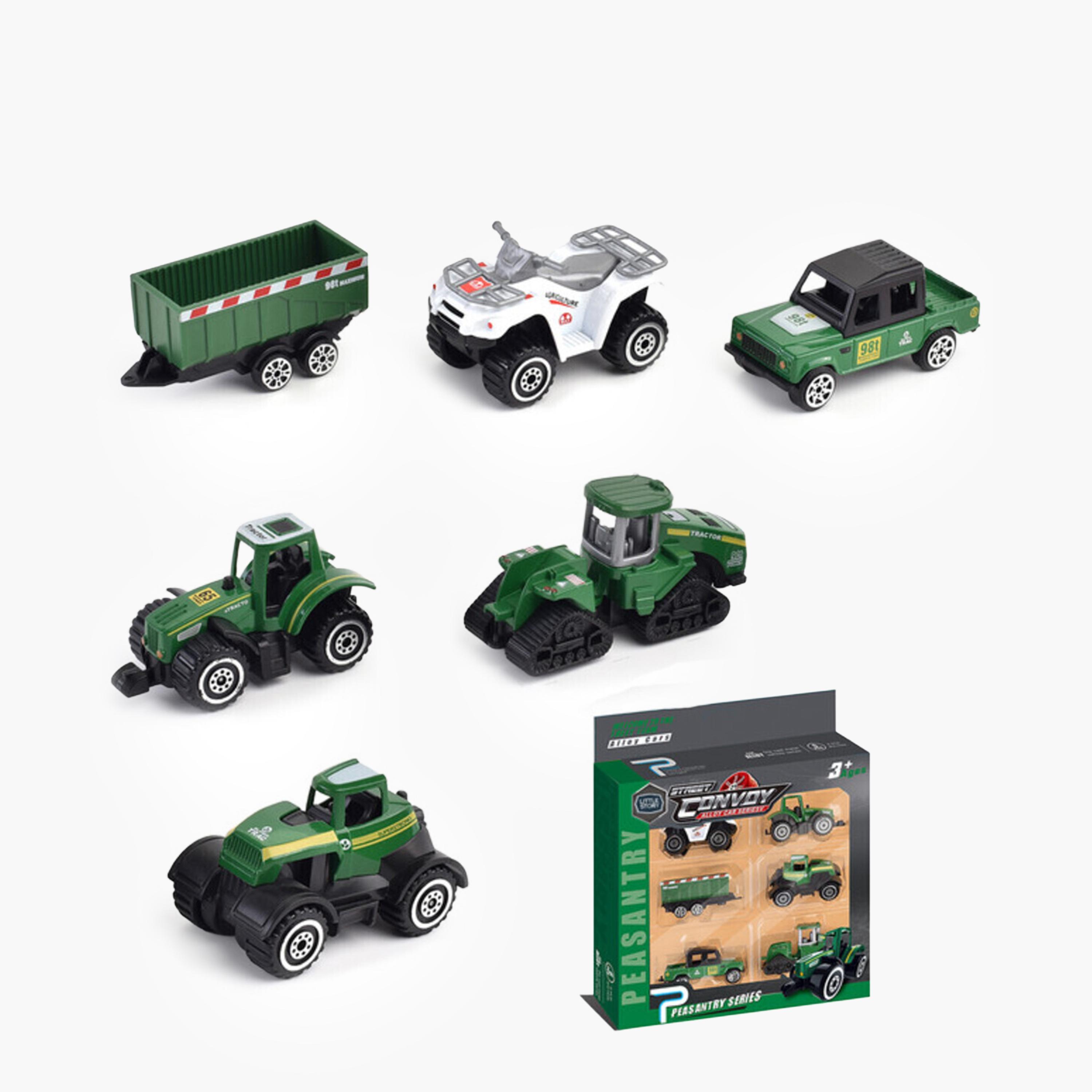 Little Story 6-Piece Alloy Sliding Farmer's Vehicle Set