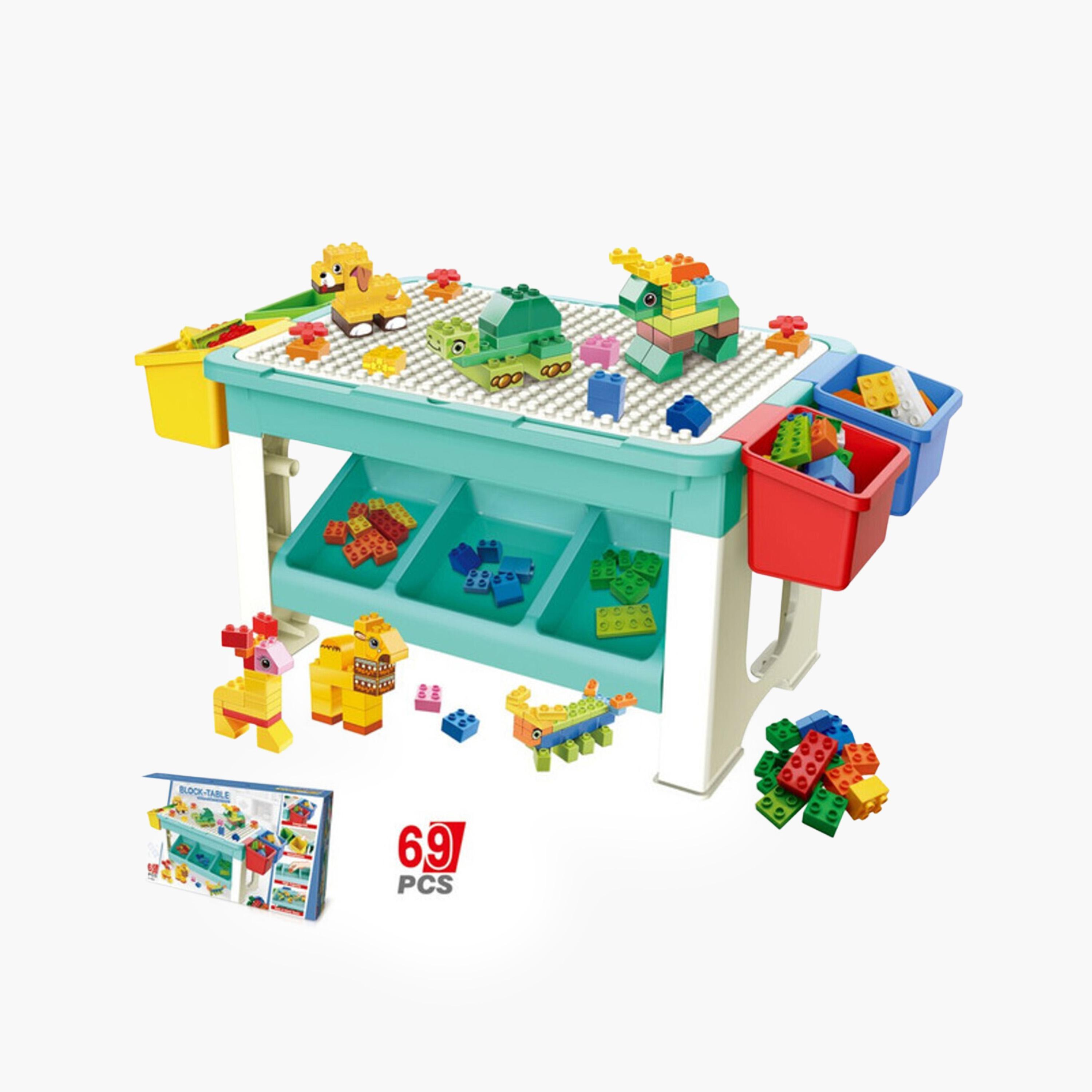 Shop Little Story 3-in-1 Blocks Activity Table with 59 Blocks ...