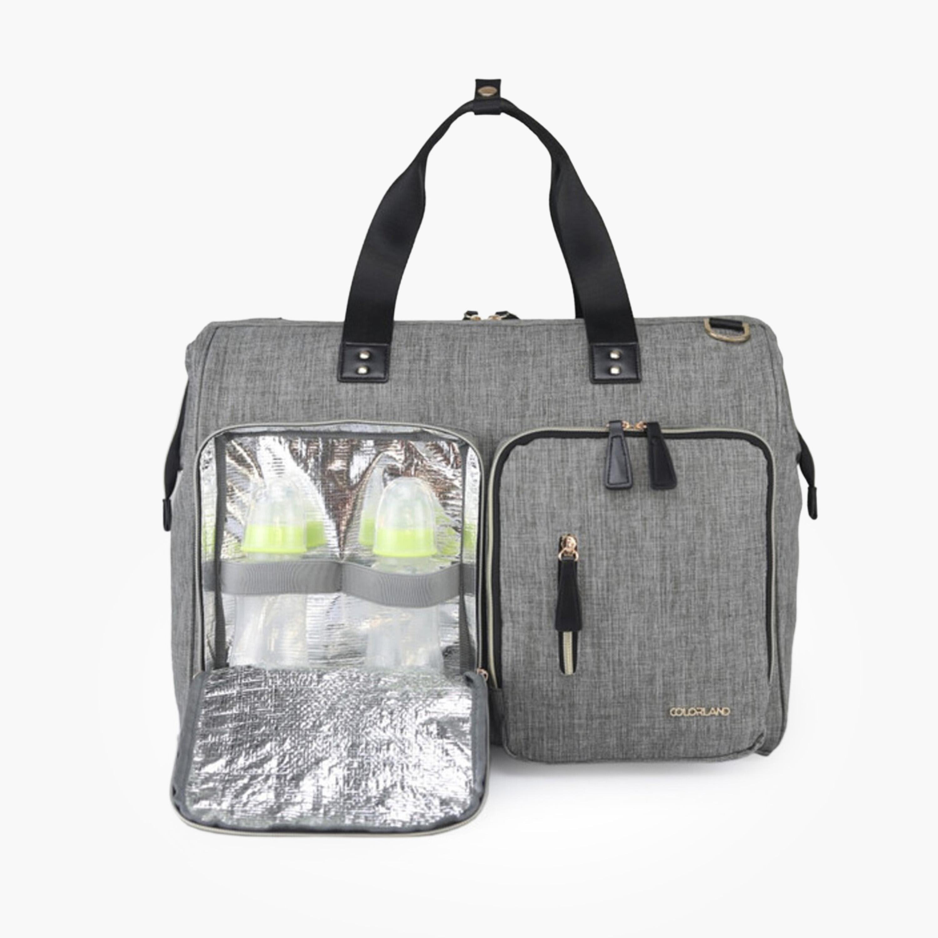 Little Story Gabrielle Mom Dad Extra Large Travel Diaper Bag with Changing Mat