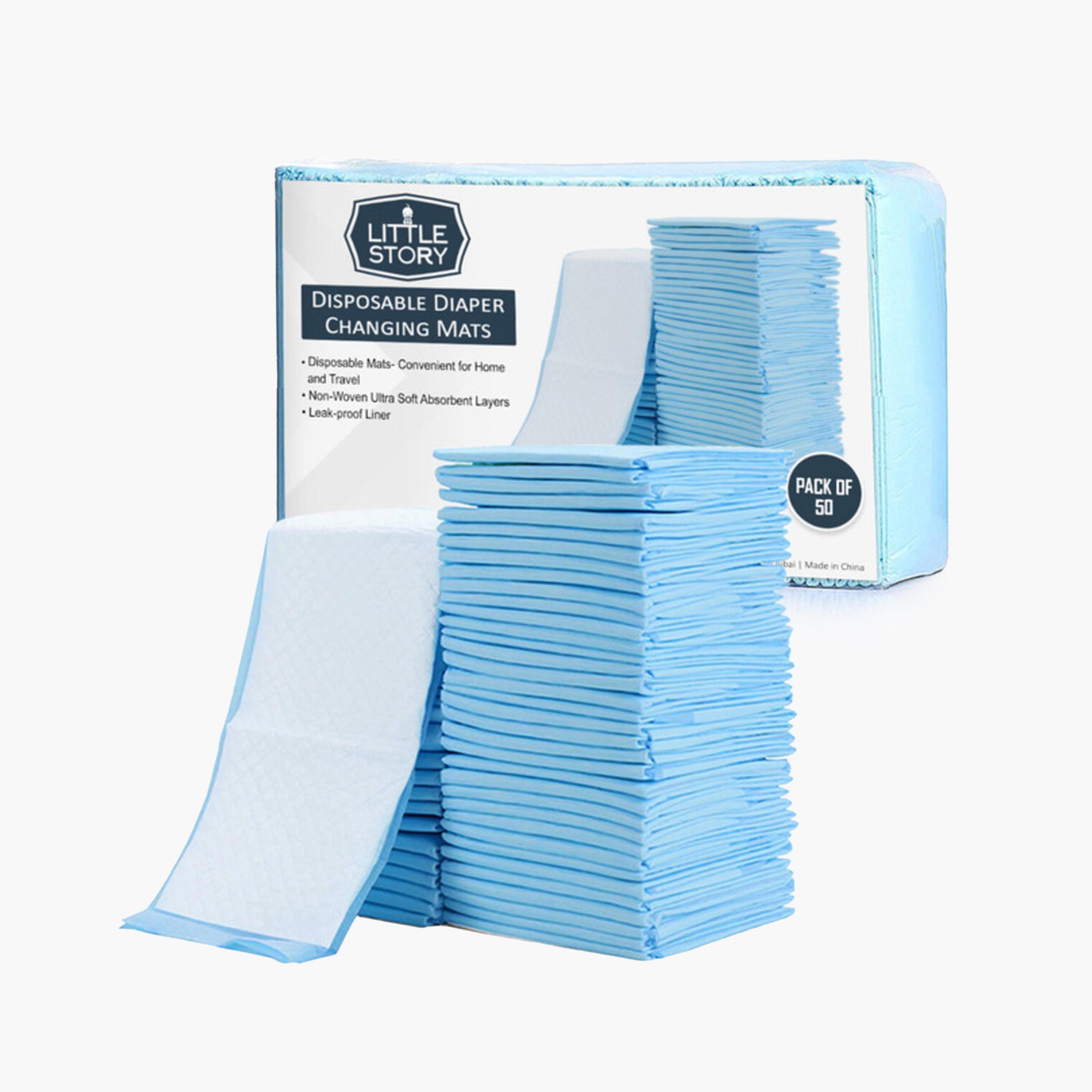 Little Story Disposable Diaper Changing Mat - Set of 50