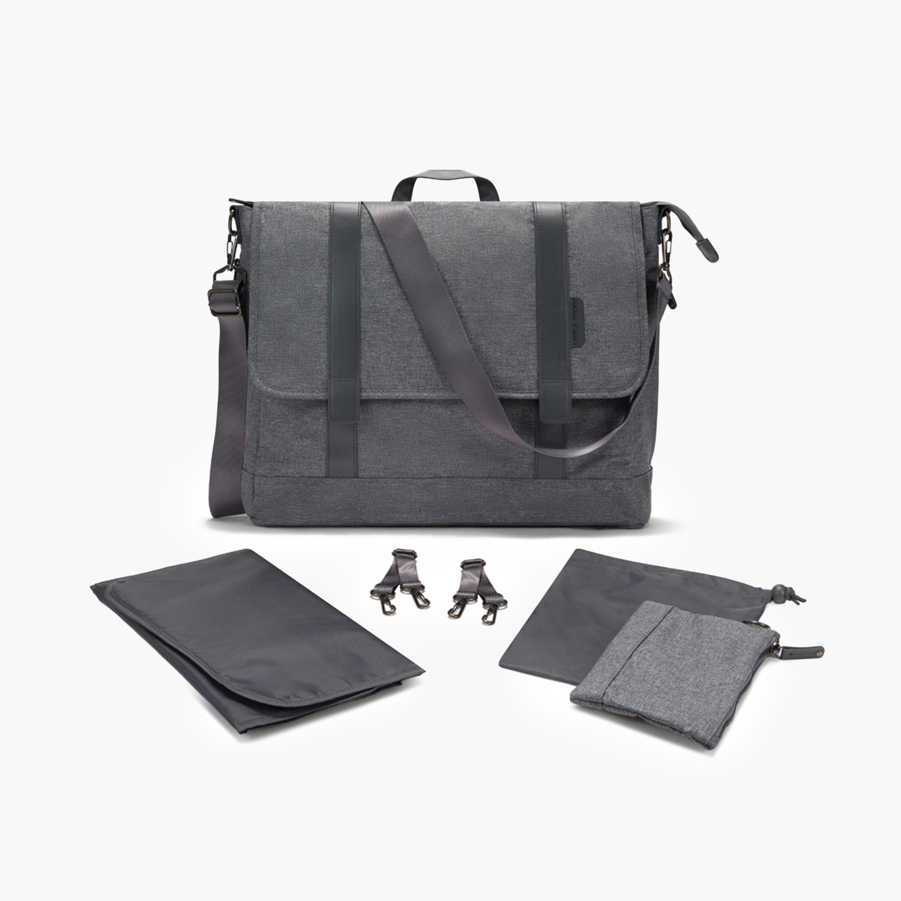 Little Story Dads Diaper Bag with Changing Mat and Stroller Straps