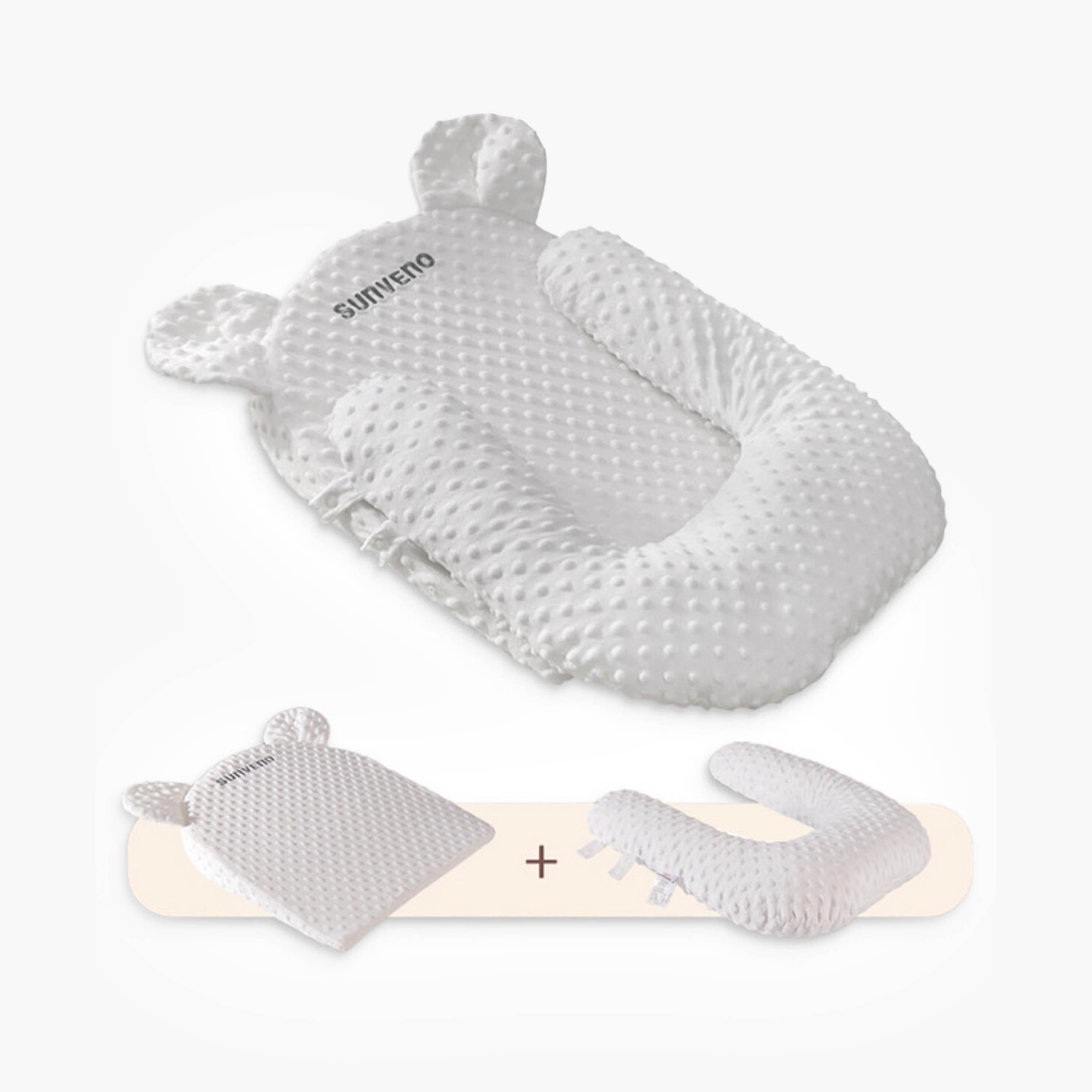Sunveno Portable Baby Anti-spill Milk U Shape Pillow with 10 Slope Pad