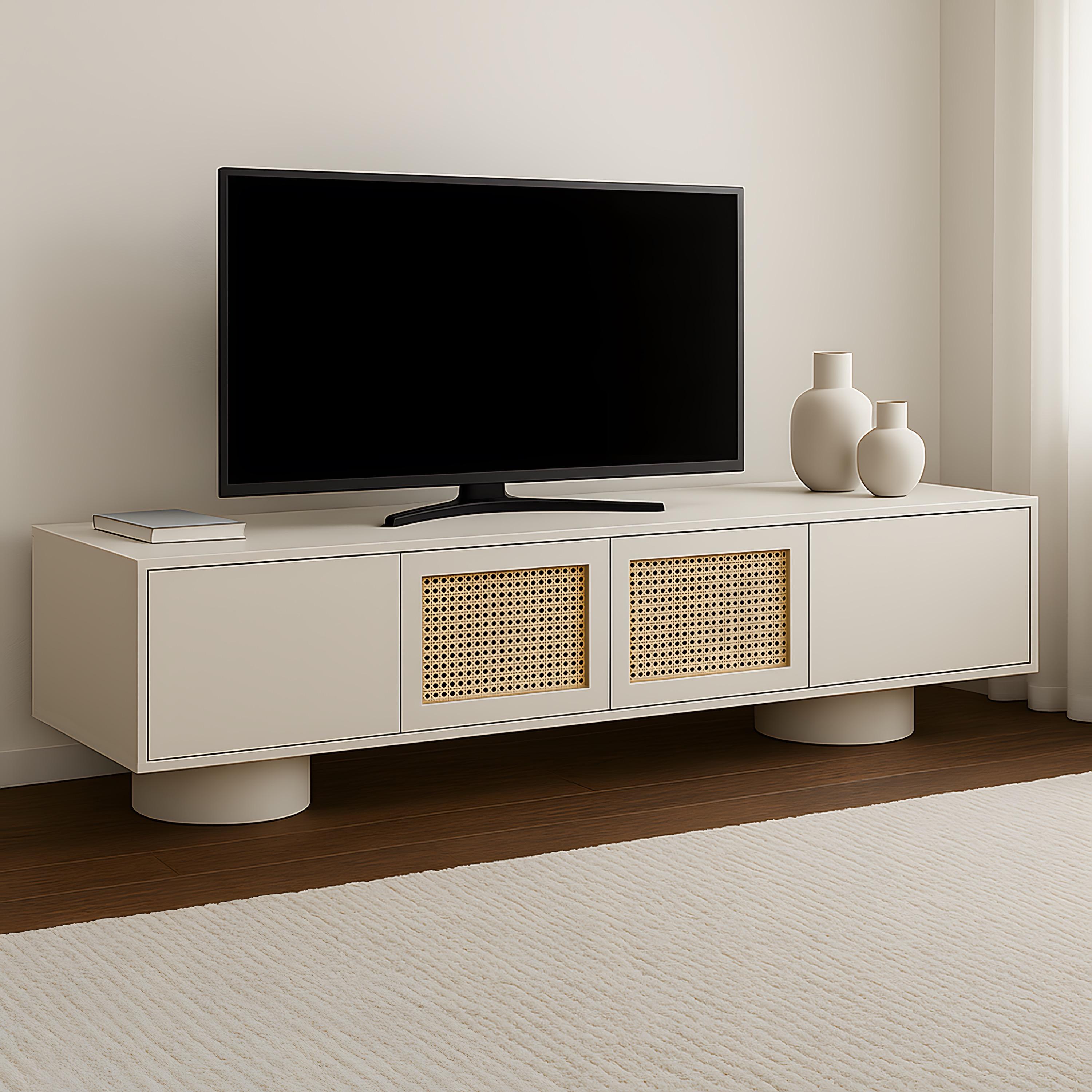Studio Obliq Duo Cane TV Unit