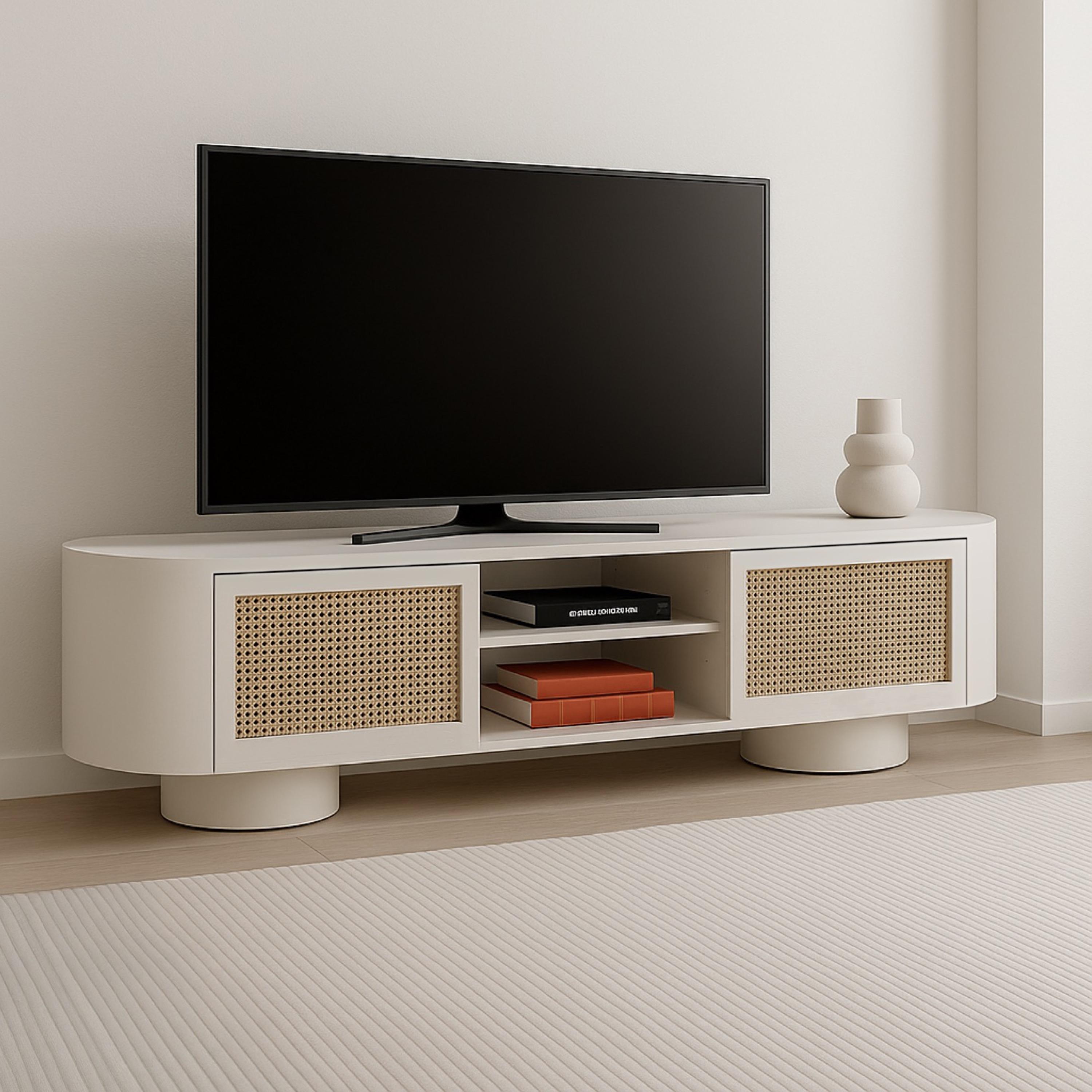 Studio Obliq Meadow Duo Cane TV Unit