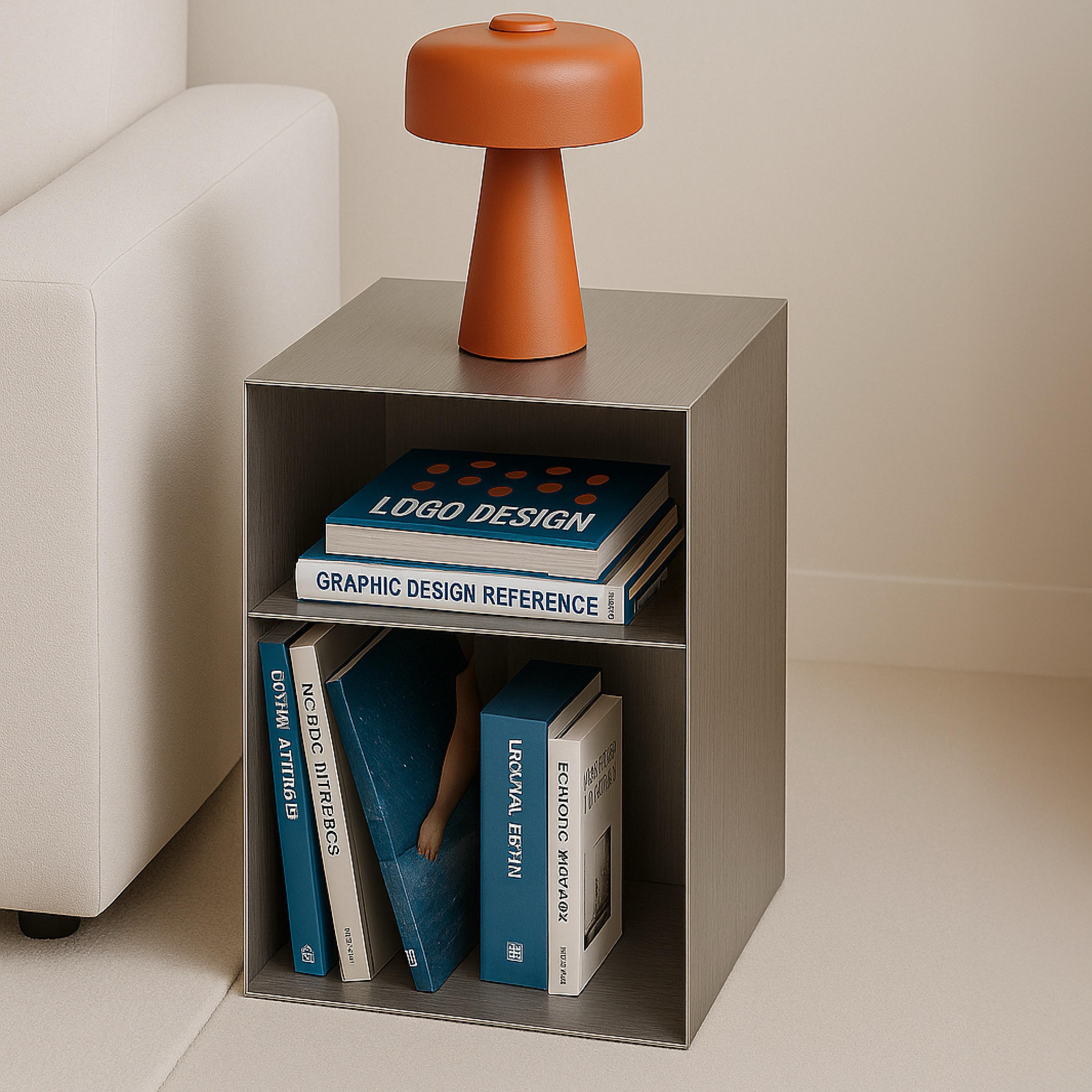 Studio Obliq Metal Top Side Table