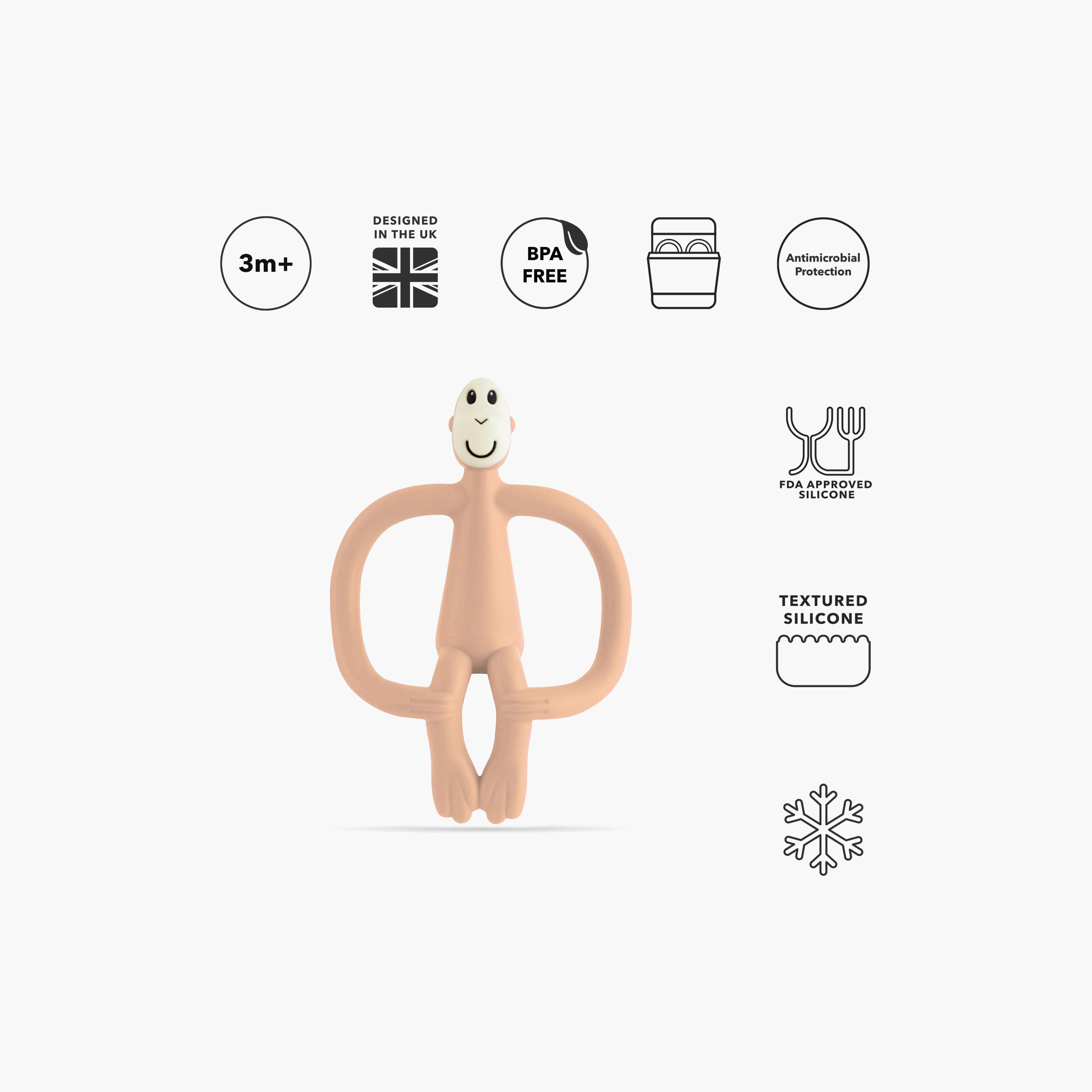 Matchstick Monkey Original BPA-Free Silicone Teether - 3 Months+-baby-feeding-teethers-image-2