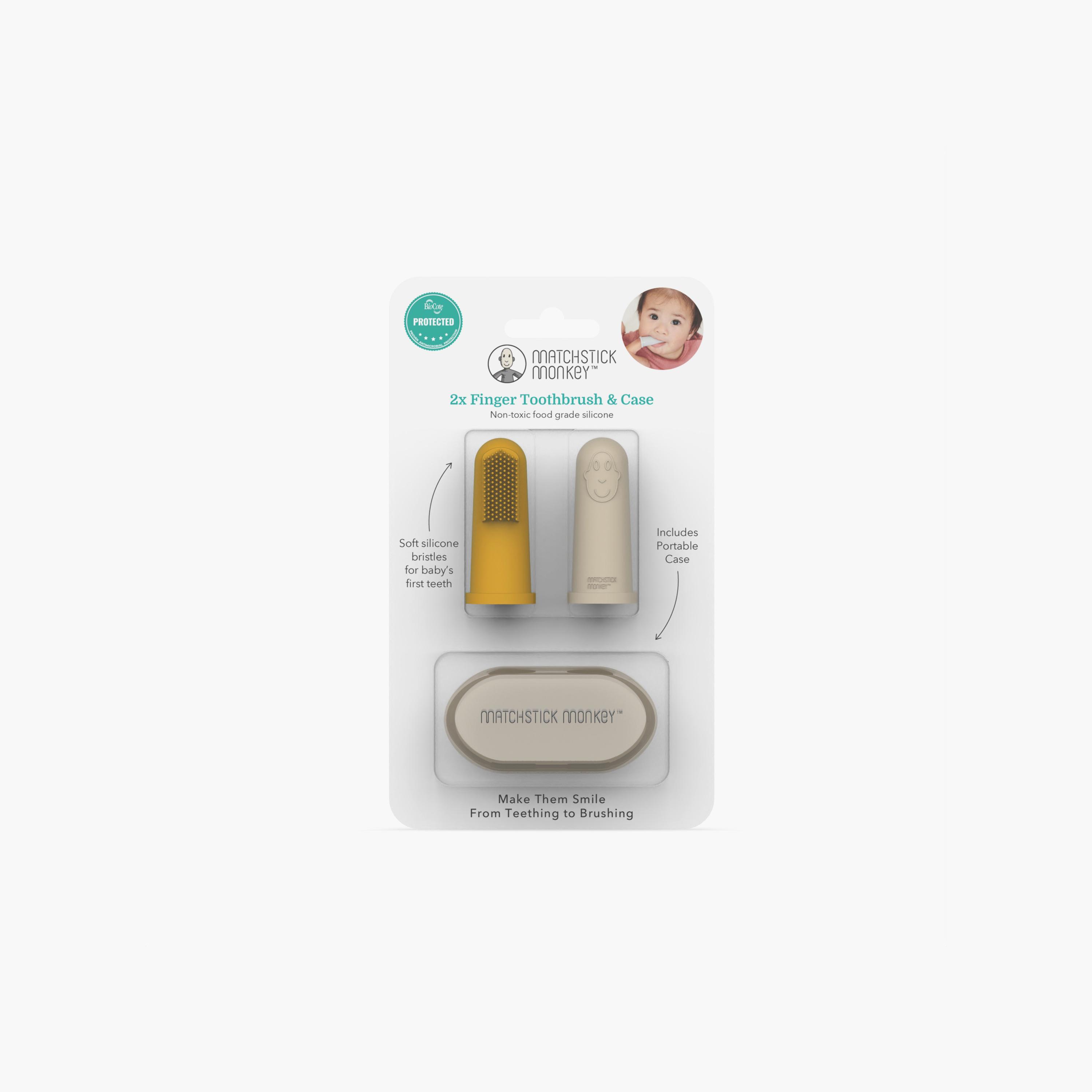 Matchstick Monkey 2-Piece BPA-Free Toothbrush and Case Set - 3 Months+-baby-bathandcare-oralcare-teethanddentalcare-image-4