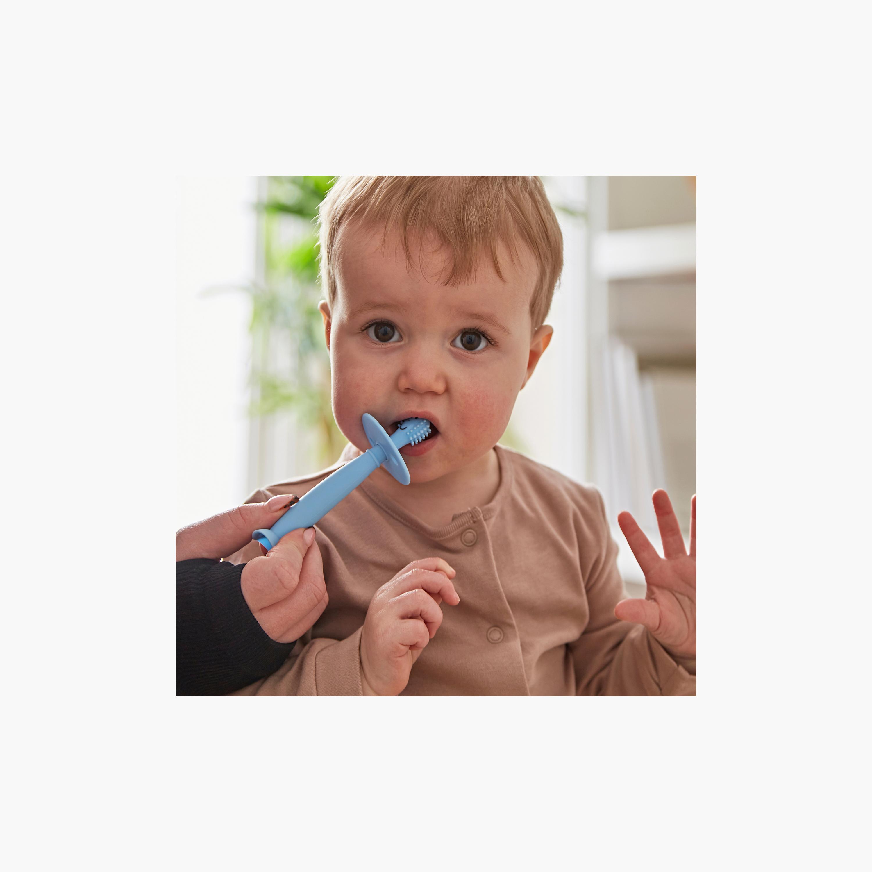 طقم فرشاة أسنان للتدريب قطعتان مع سدادة من ماتشستيك مونكي - 3 أشهر+ - أسد وزرافة-baby-bathandcare-oralcare-teethanddentalcare-image-6