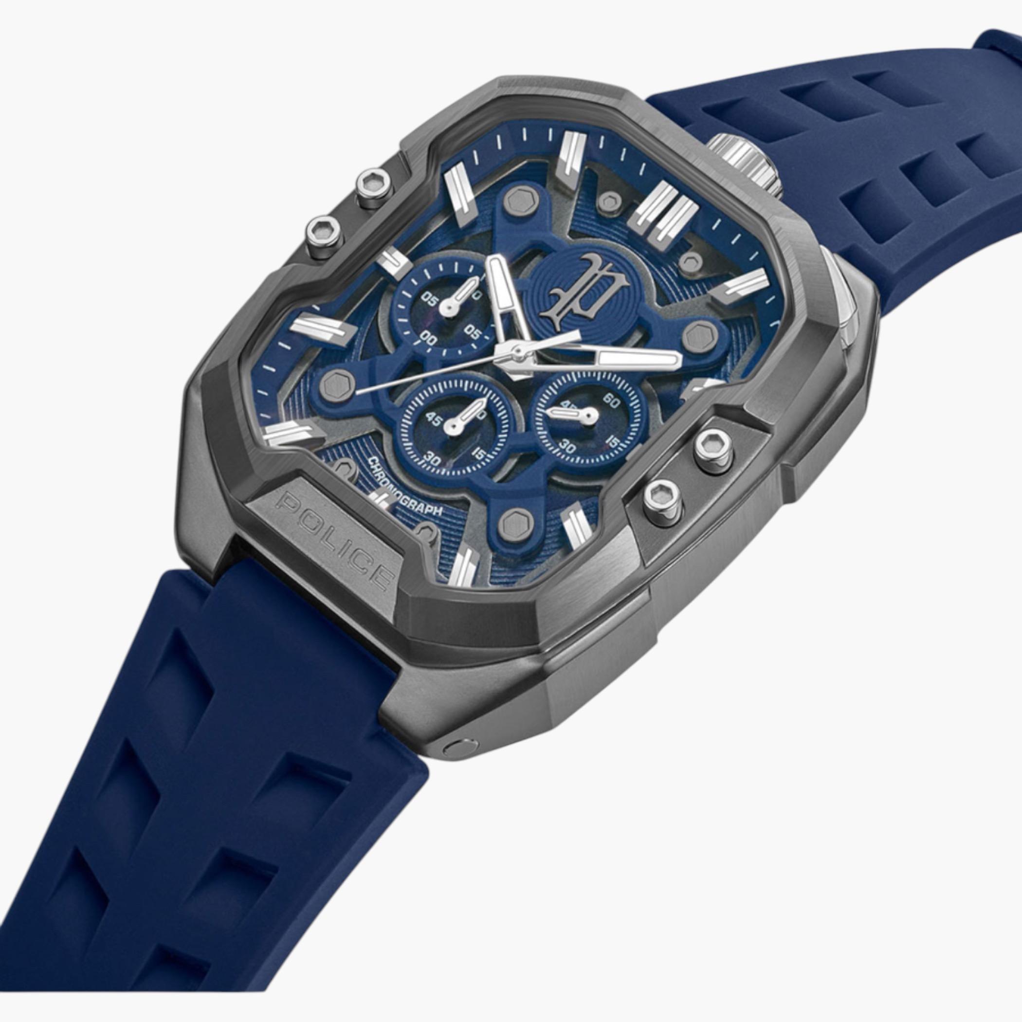 ساعة كرونوغراف رجالية سيليكون أزرق-men-watchesandjewellery-watches-image-2