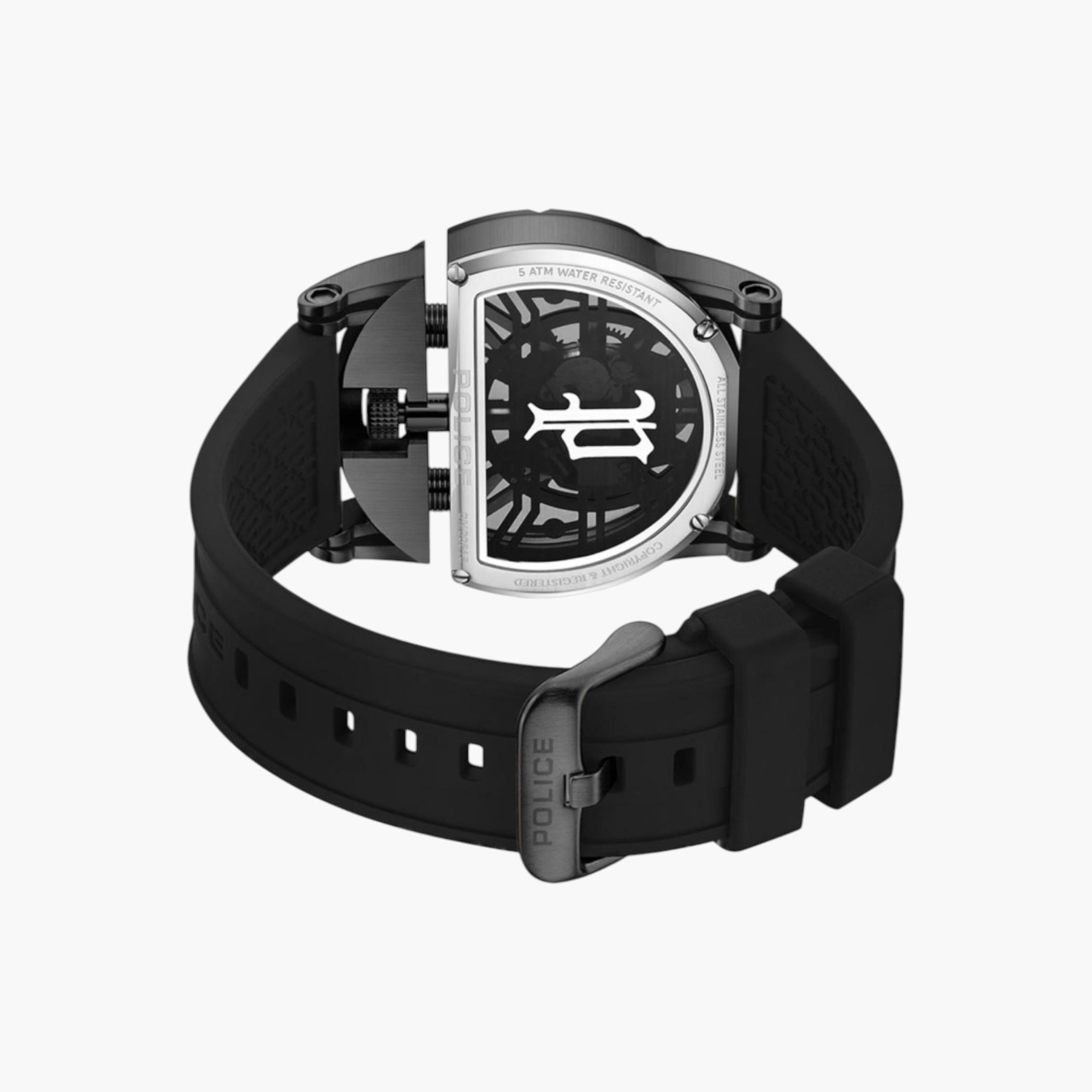 Skeleton Dial Men's Silicone Strap Watch-men-watchesandjewellery-watches-image-3