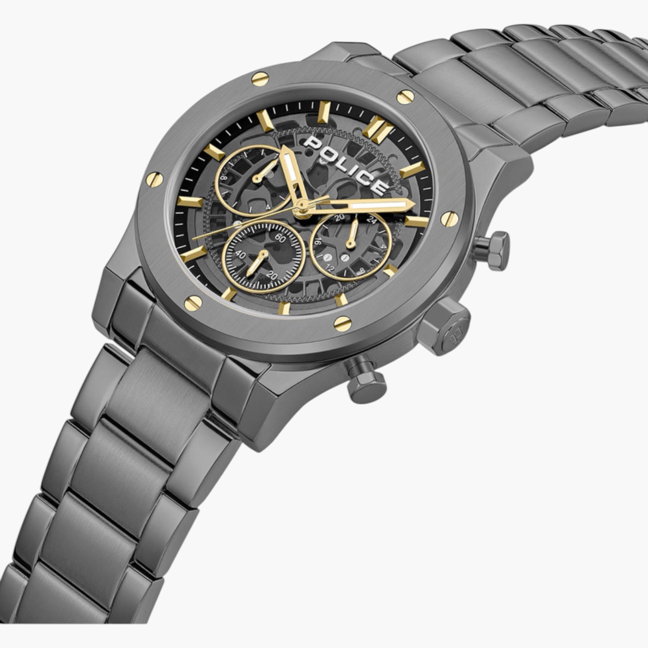 ساعة كرونوغراف ستانلس ستيل بلون رمادي-men-watchesandjewellery-watches-image-2