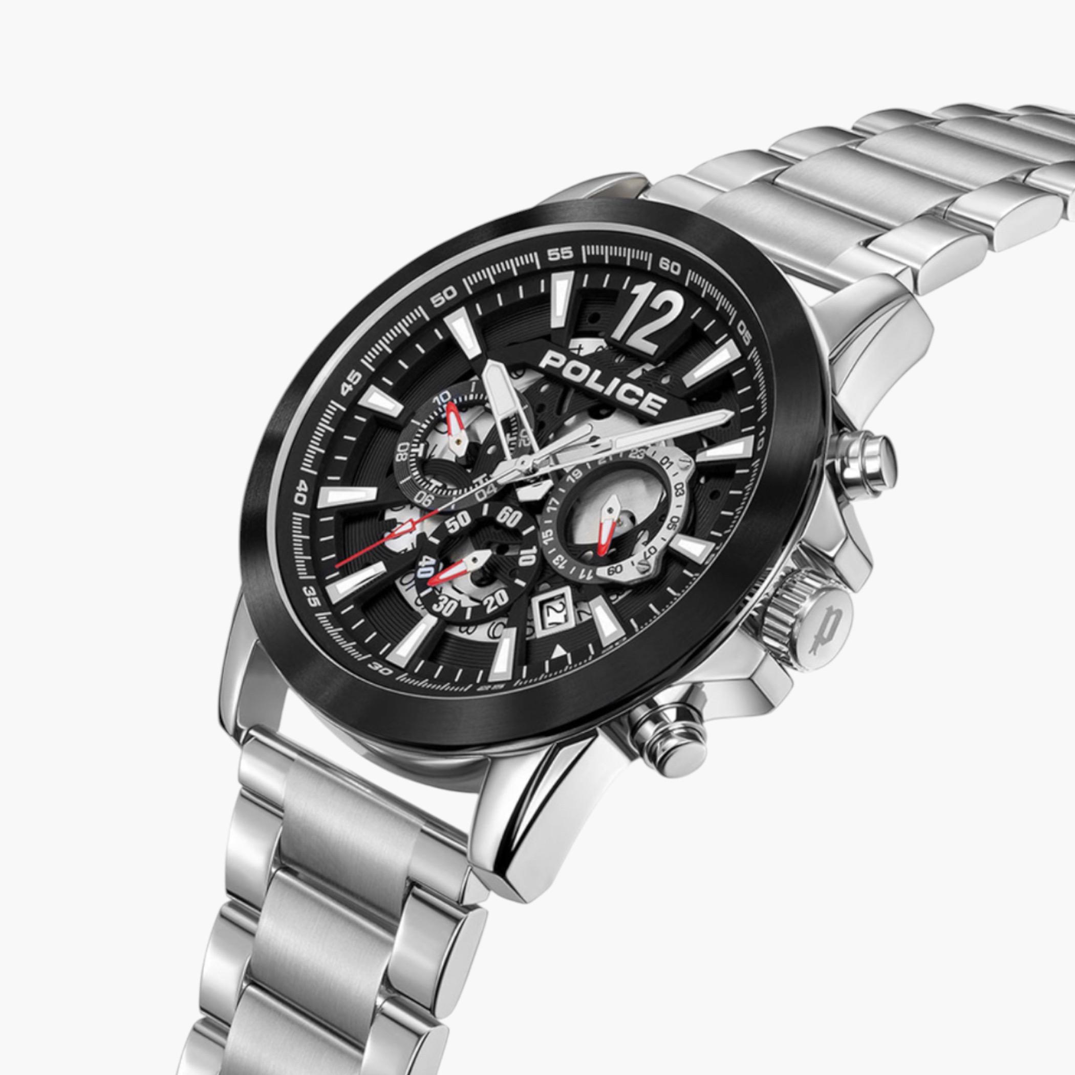 ساعة يد رجالية كرونوغراف بقرص أسود-men-watchesandjewellery-watches-image-2