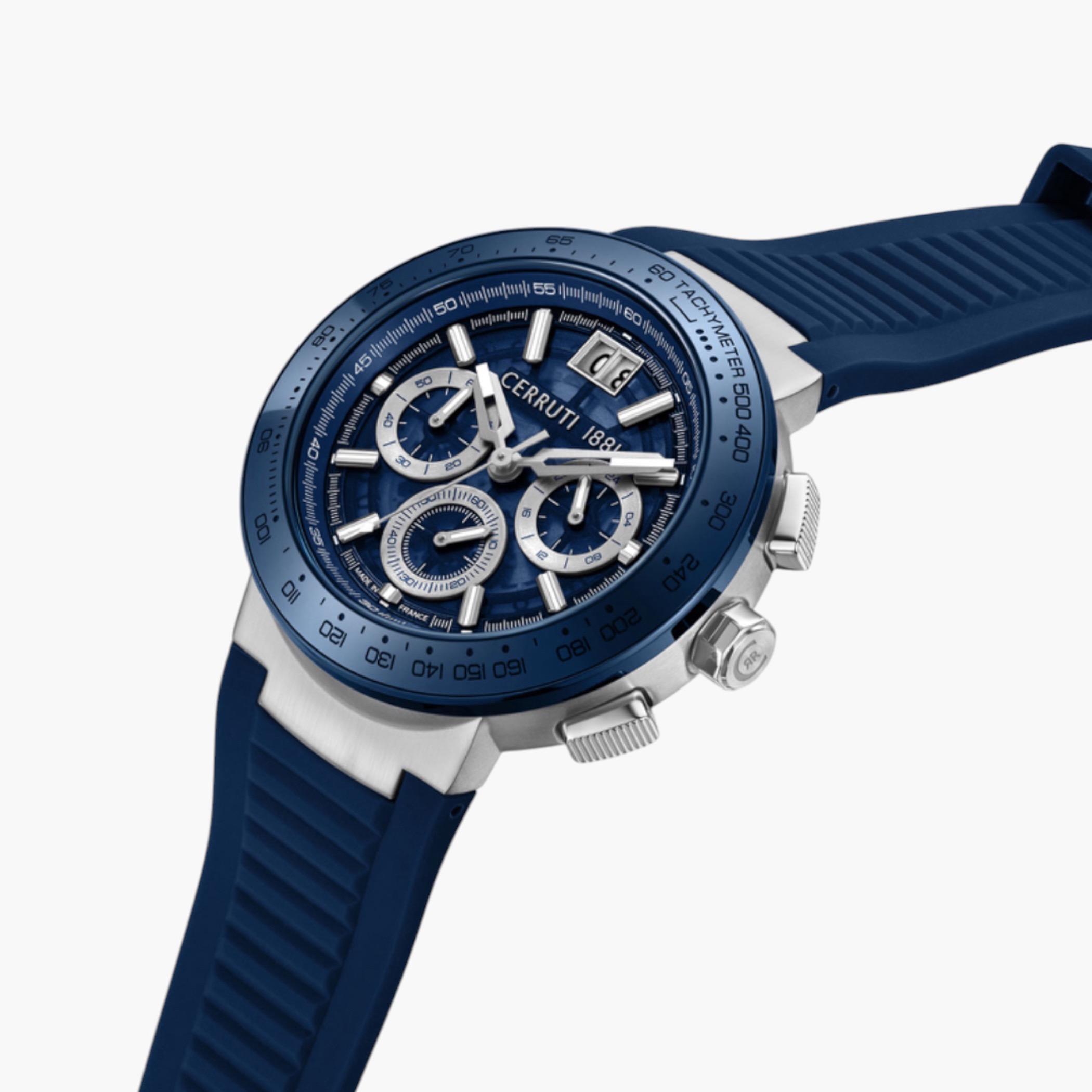 Blue Dial Silicone Strap Watch-men-watchesandjewellery-watches-image-2