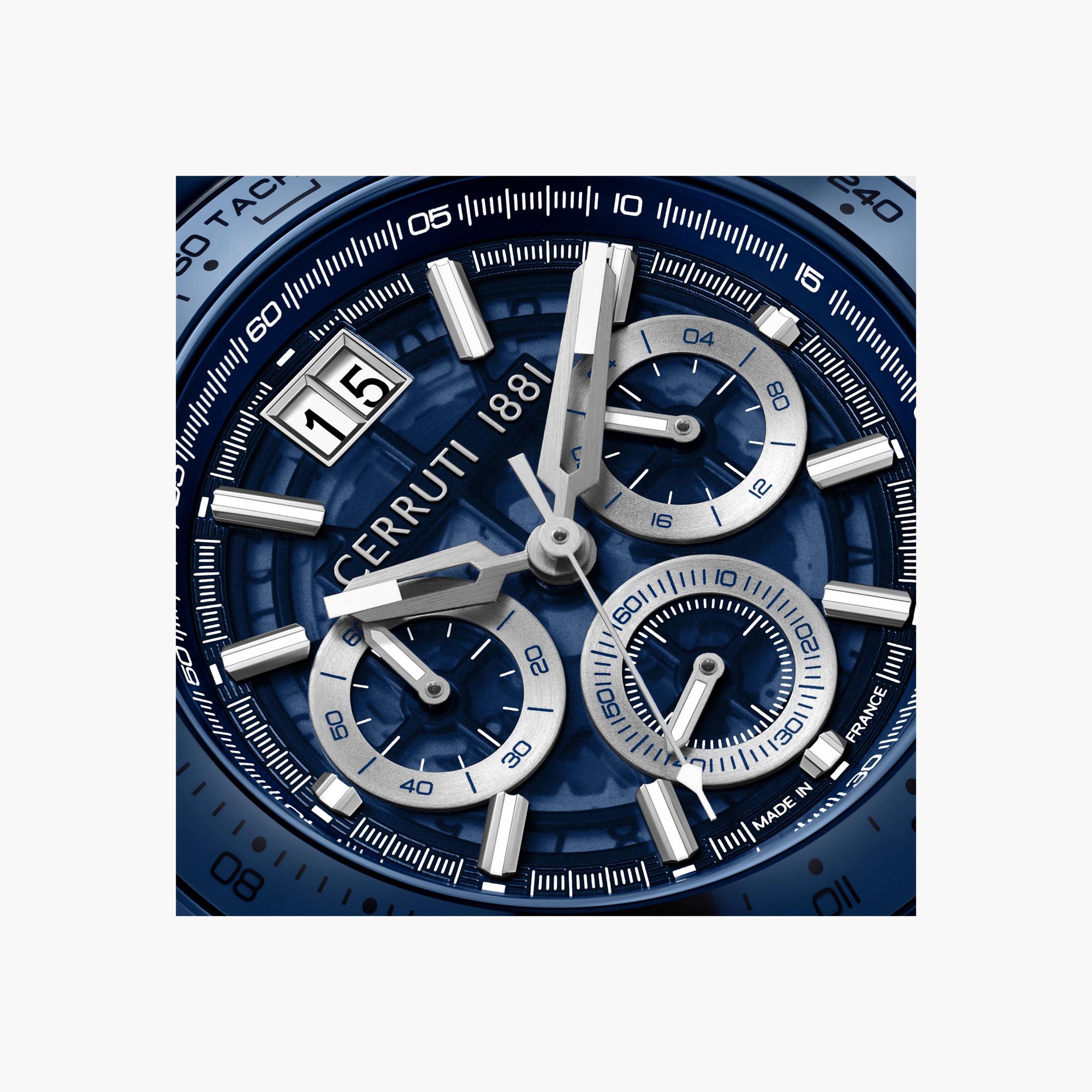 Blue Dial Silicone Strap Watch-men-watchesandjewellery-watches-image-4