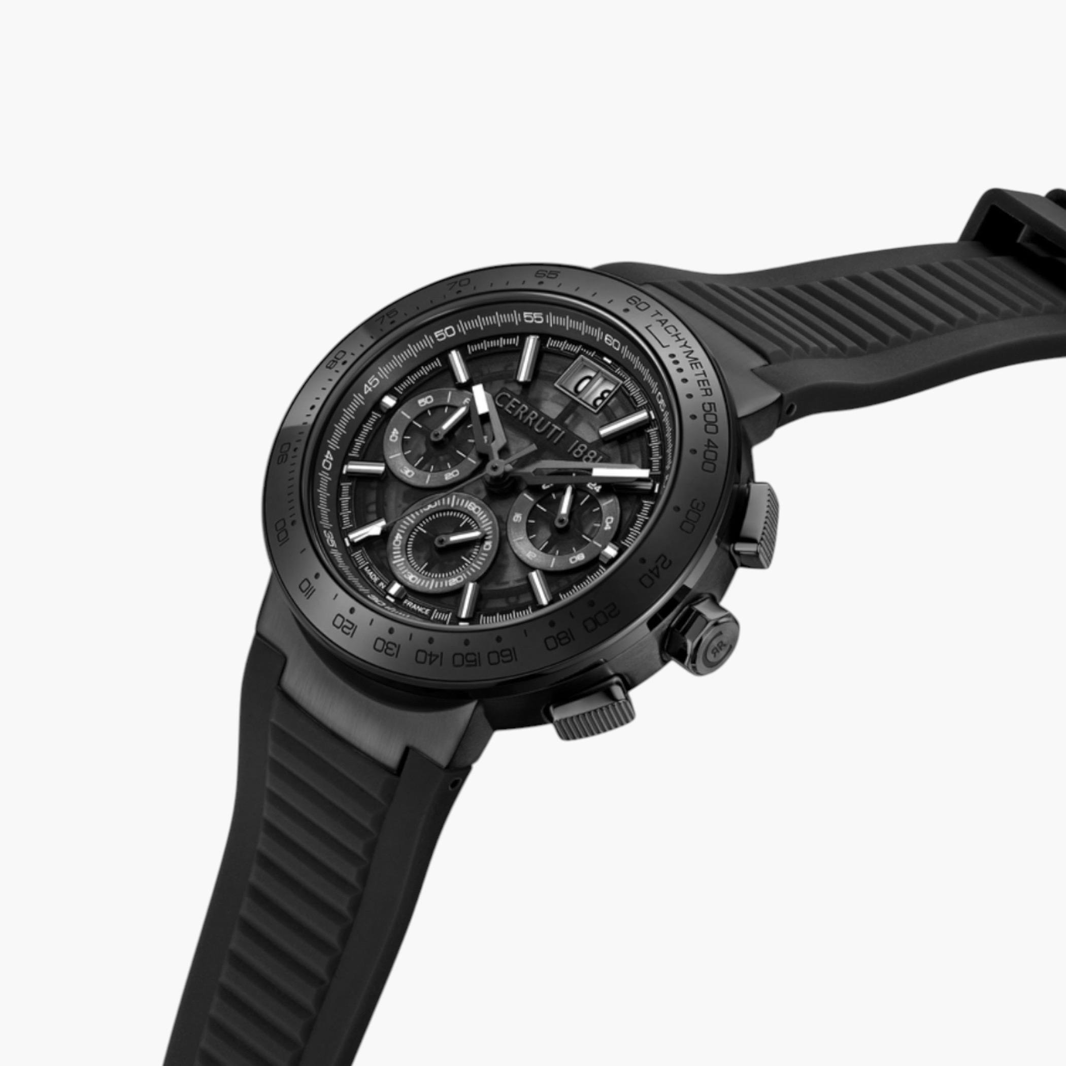 ساعة رجالية كرونوغراف بسوار سيليكون-men-watchesandjewellery-watches-image-2