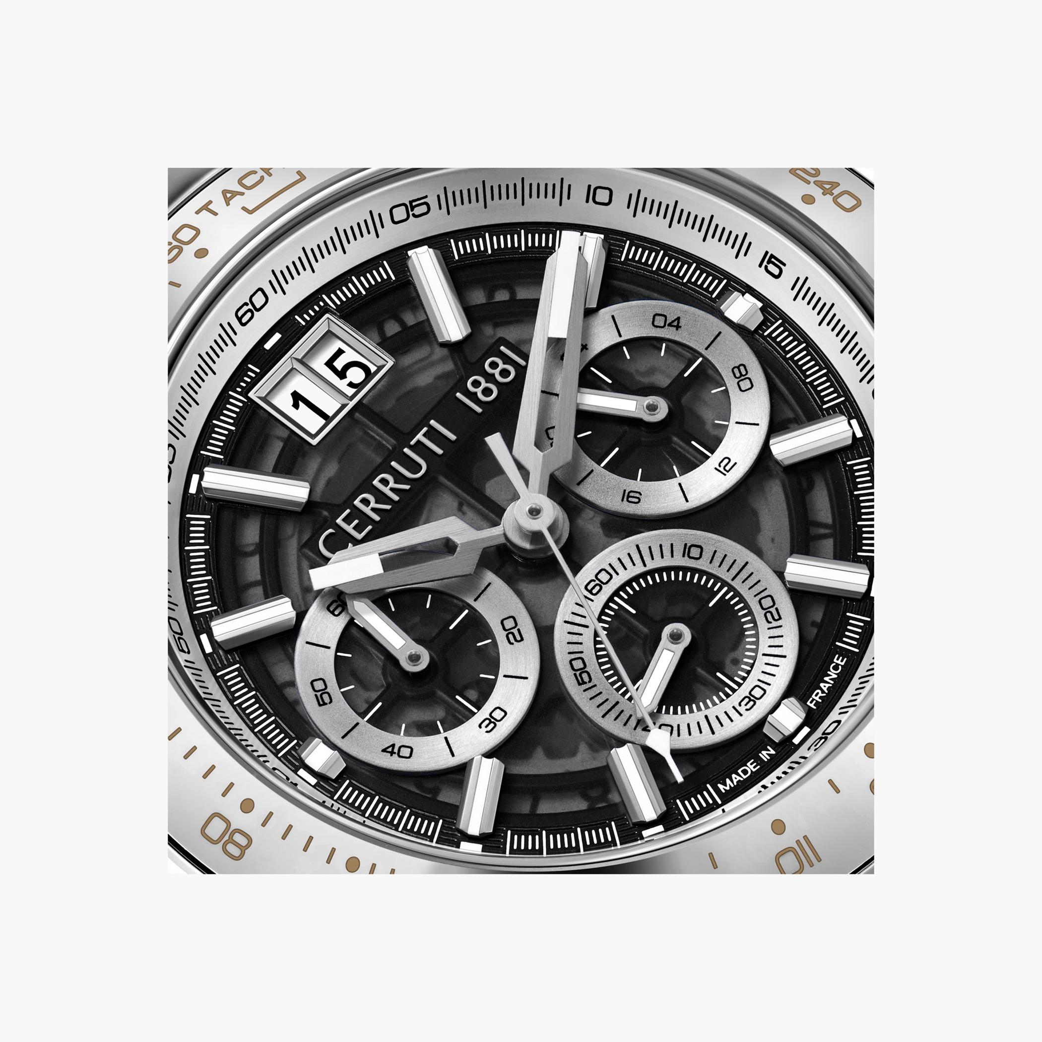 ساعة كرونوغراف بحزام سيليكون أبيض-men-watchesandjewellery-watches-image-4