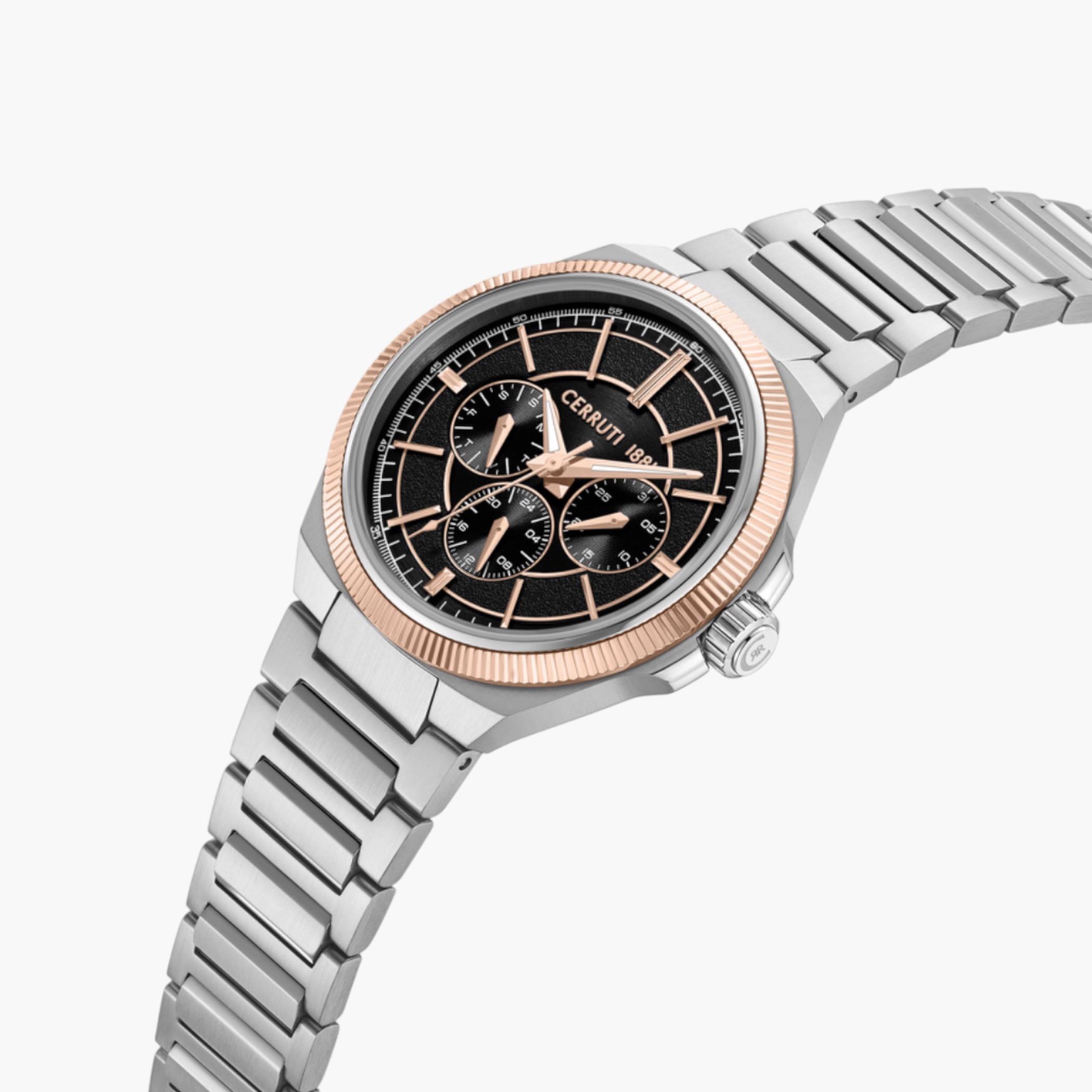 ساعة يد متعددة الوظائف، مينا أسود، ستانلس ستيل-men-watchesandjewellery-watches-image-2