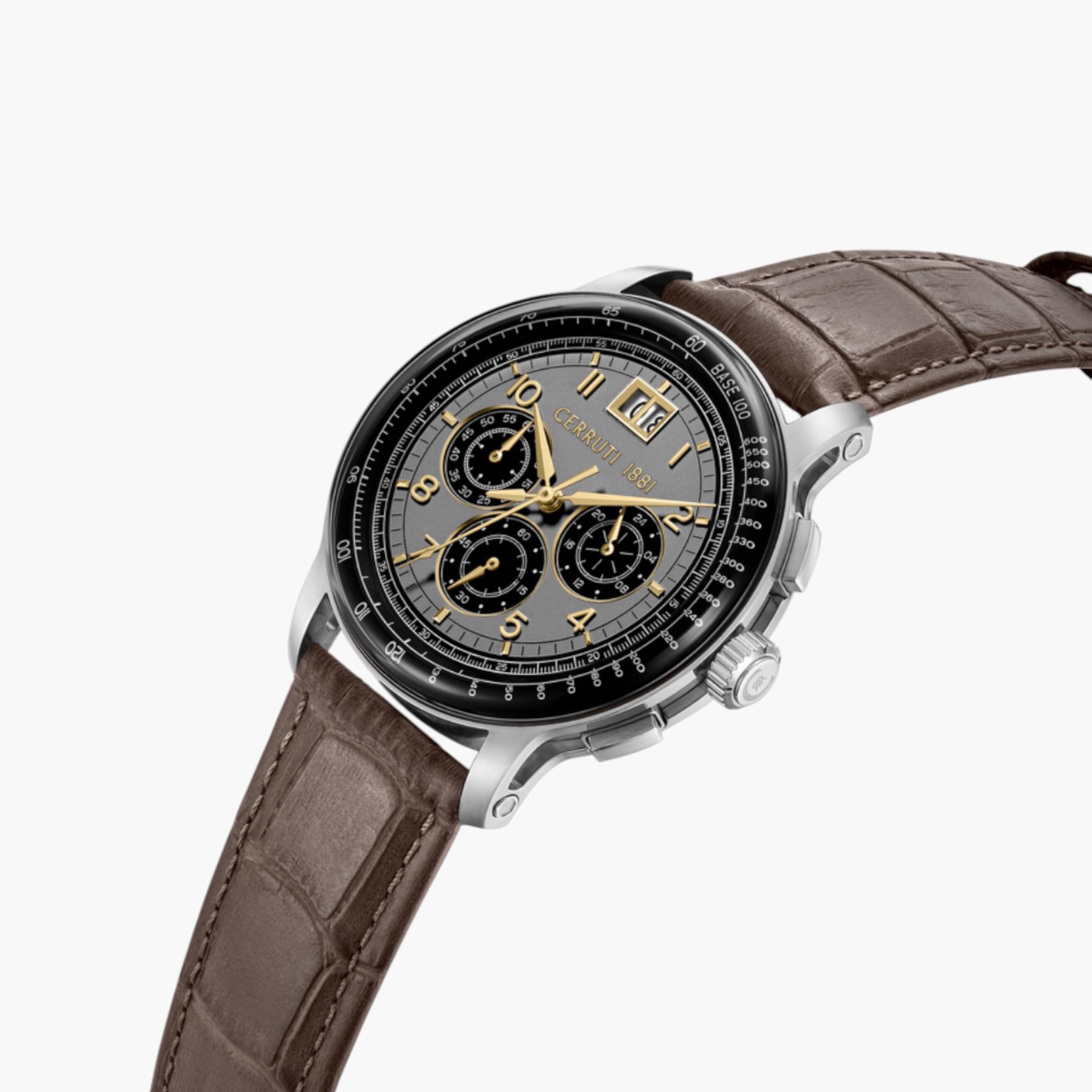 ساعة كرونوغراف رجالية جلد بني-men-watchesandjewellery-watches-image-2