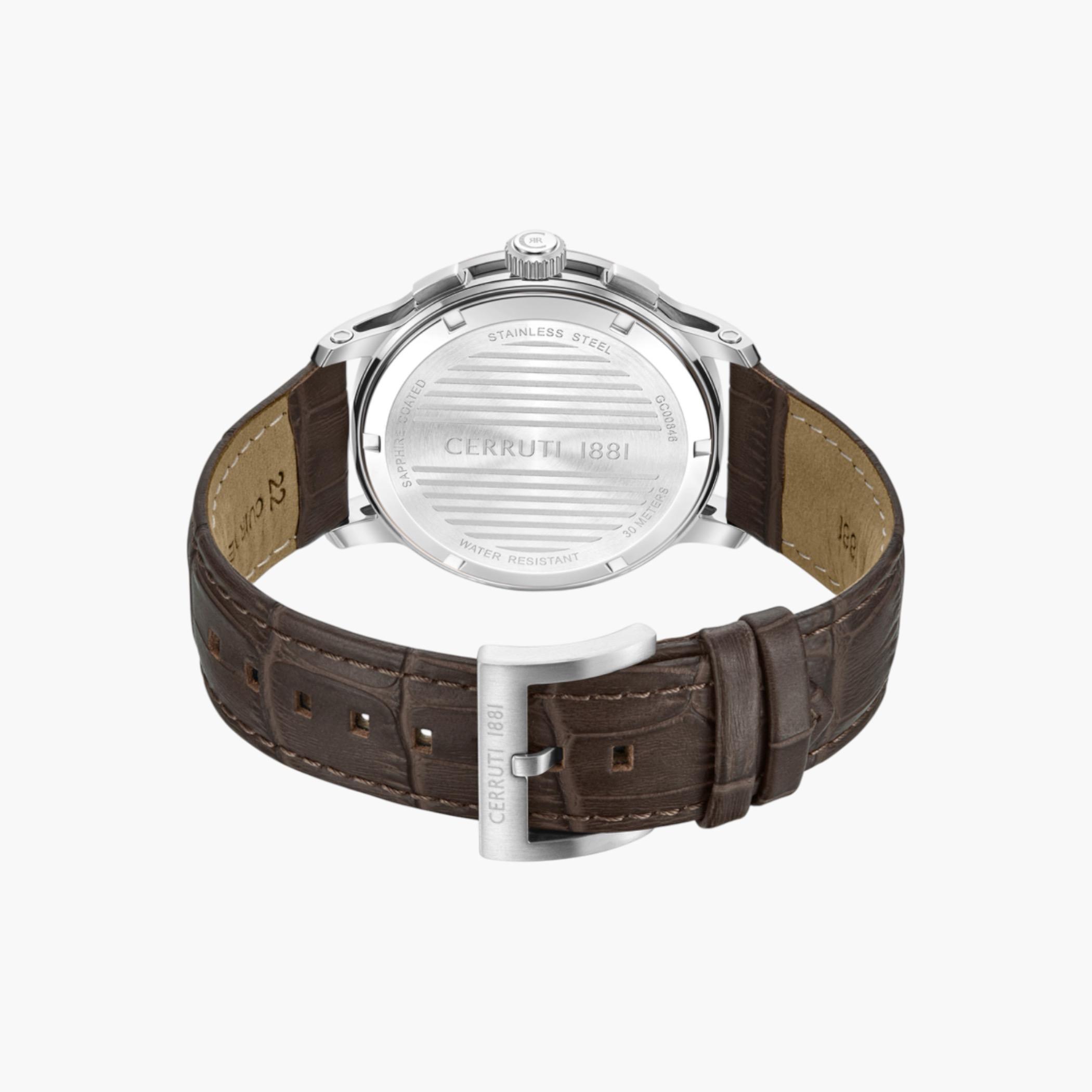 ساعة كرونوغراف رجالية جلد بني-men-watchesandjewellery-watches-image-3