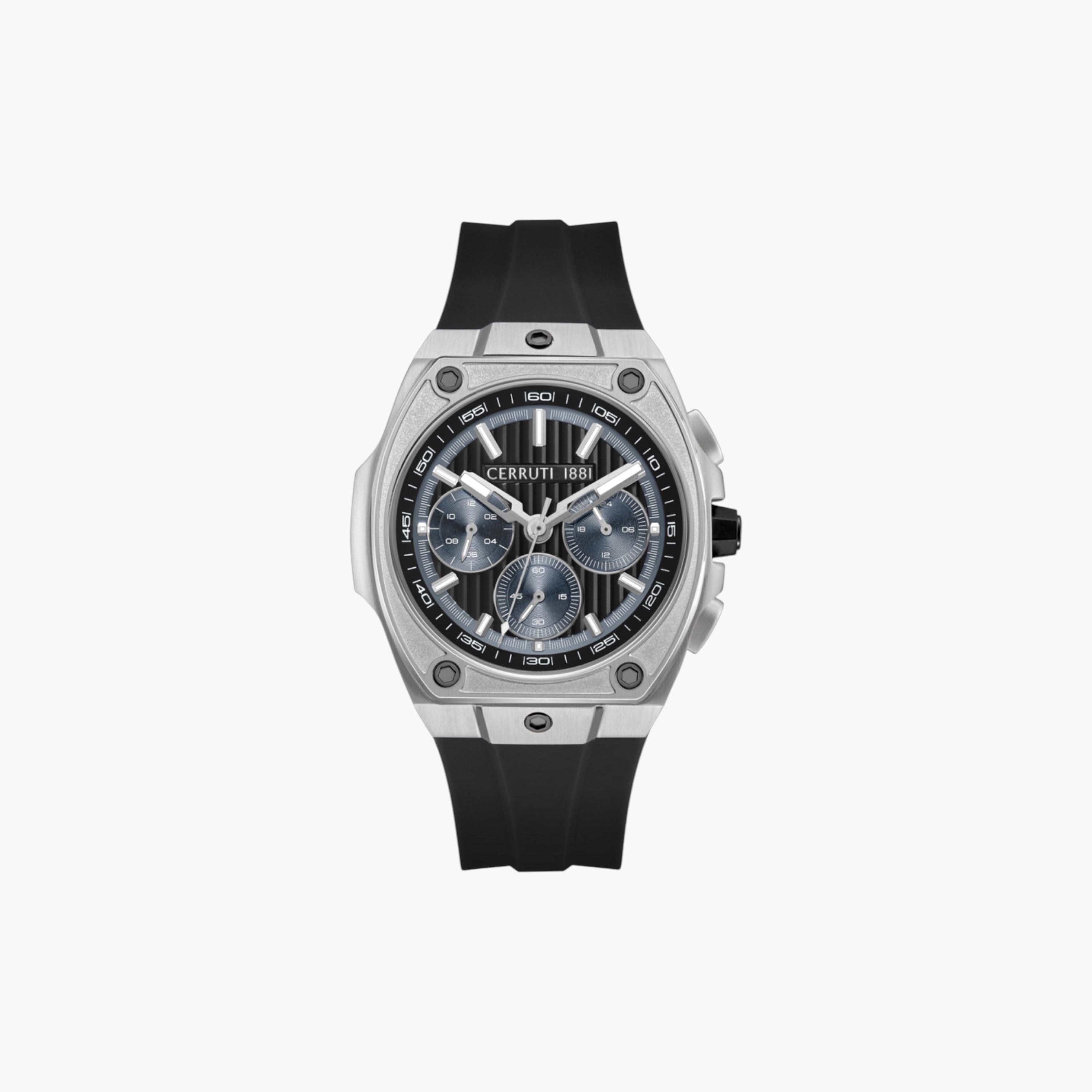 Silver Chronograph Men's Silicone Watch-men-watchesandjewellery-watches-image-1