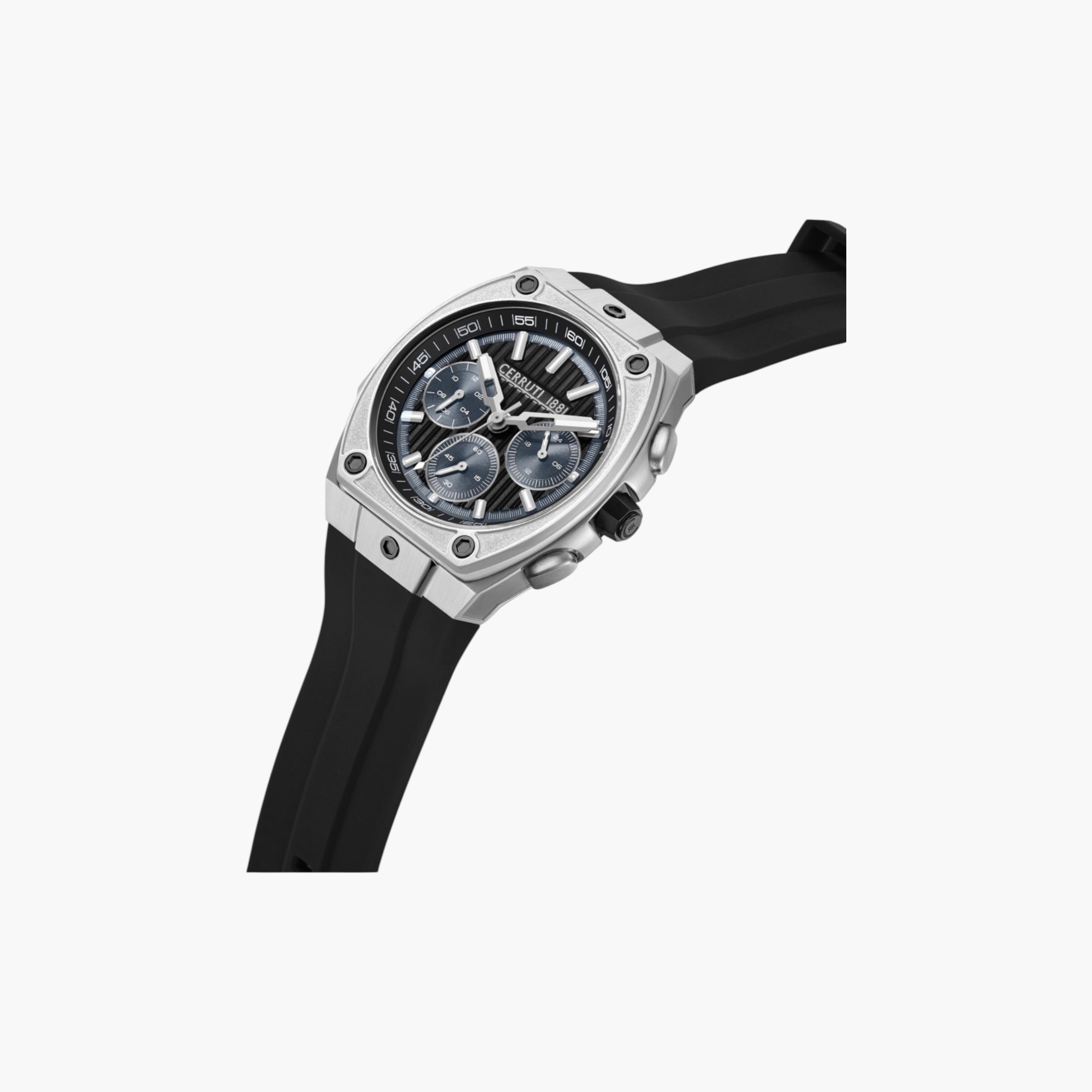 Silver Chronograph Men's Silicone Watch-men-watchesandjewellery-watches-image-2